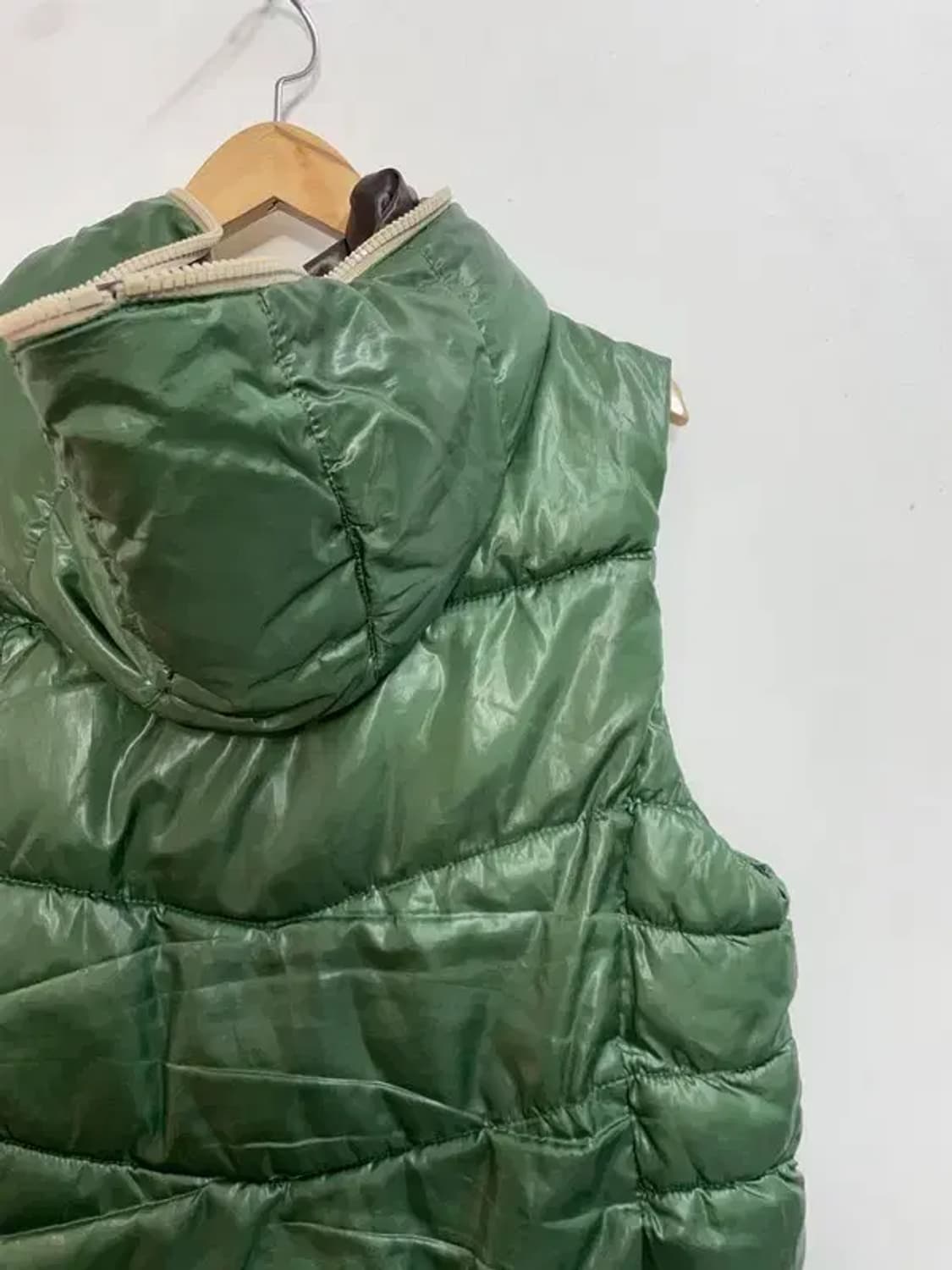 95 B.C.R. CRUX 빈티지 풀집업 패딩 조끼 그린 상품이미지9