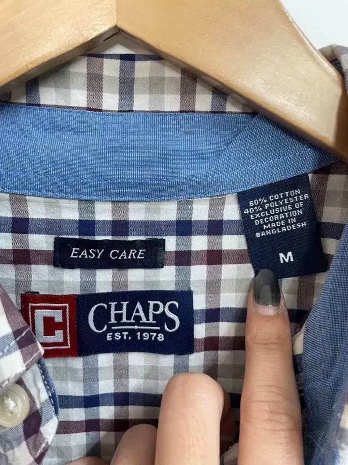 미디움 chaps 챔스 오버핏 체크 셔츠 남방 상품이미지5