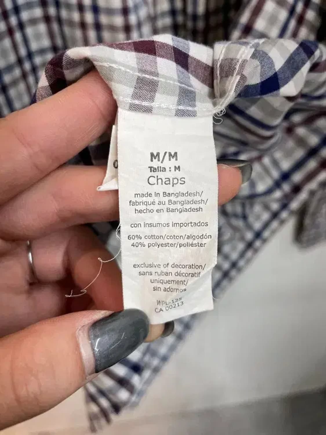 미디움 chaps 챔스 오버핏 체크 셔츠 남방 상품이미지8