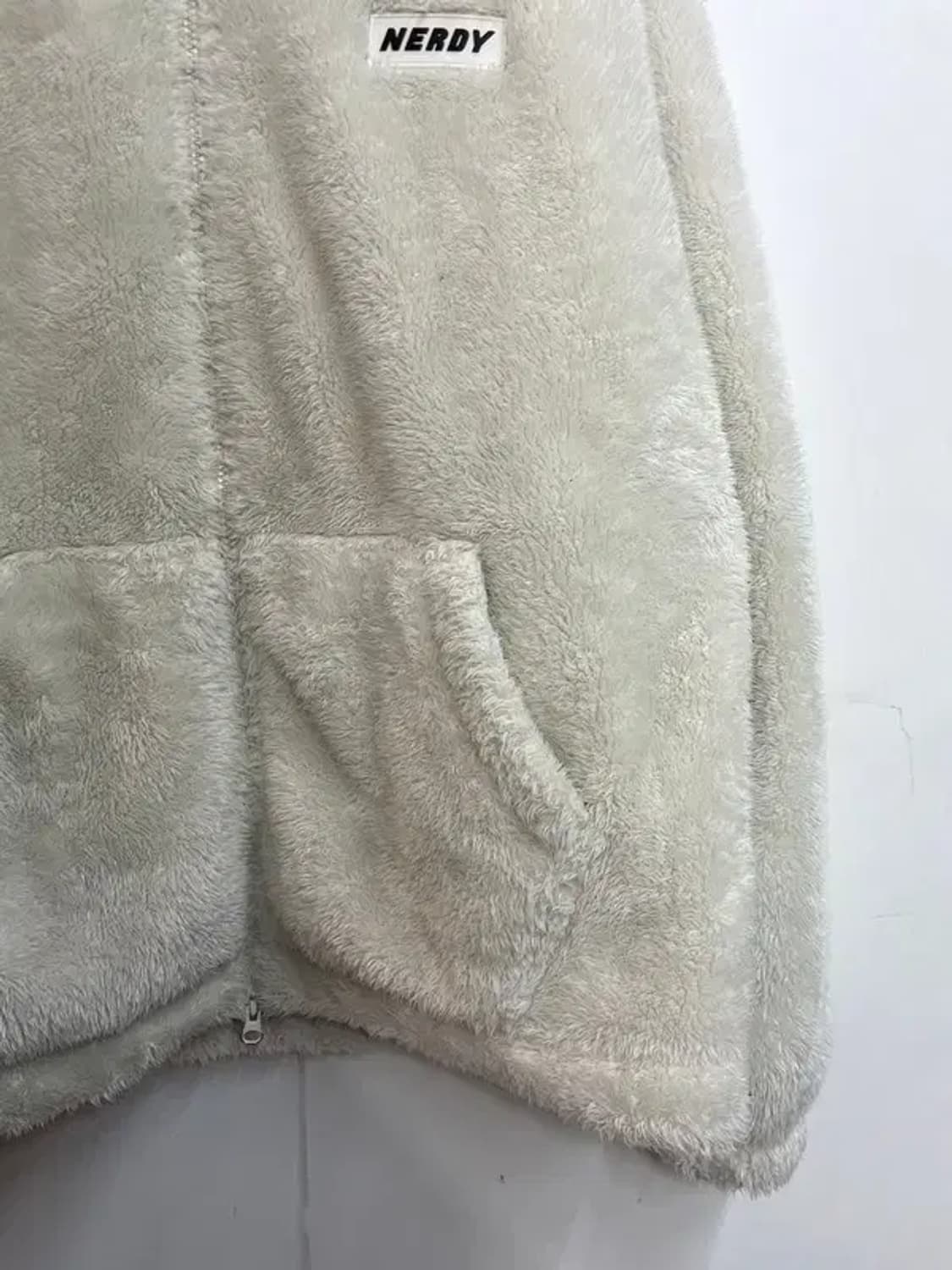 라지 널디 오버핏 플리스 후리스 오버핏 에코퍼 후드 집업 상품이미지3