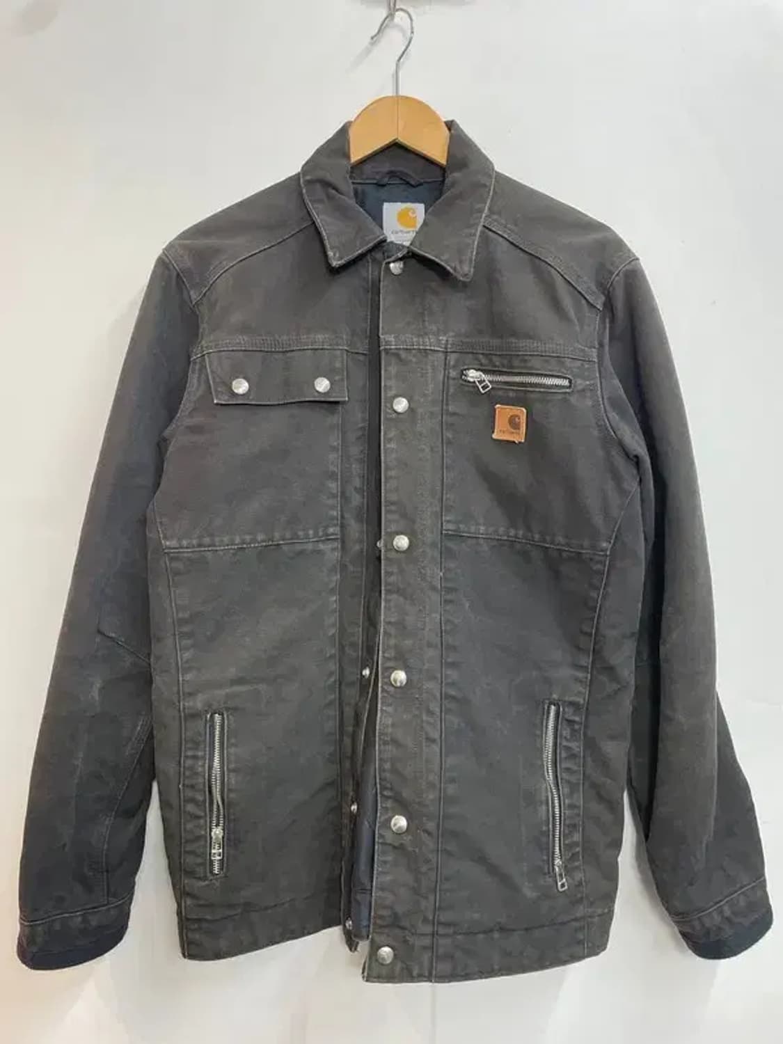 스몰 칼하트 남자 디트로이트 샌드스톤 멀티 포켓 자켓 블랙 상품이미지2