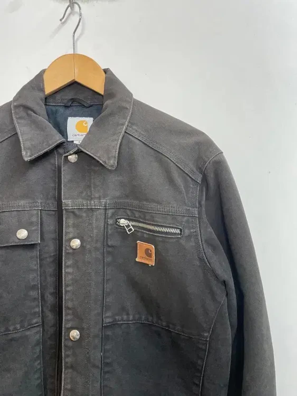 스몰 칼하트 남자 디트로이트 샌드스톤 멀티 포켓 자켓 블랙 상품이미지4