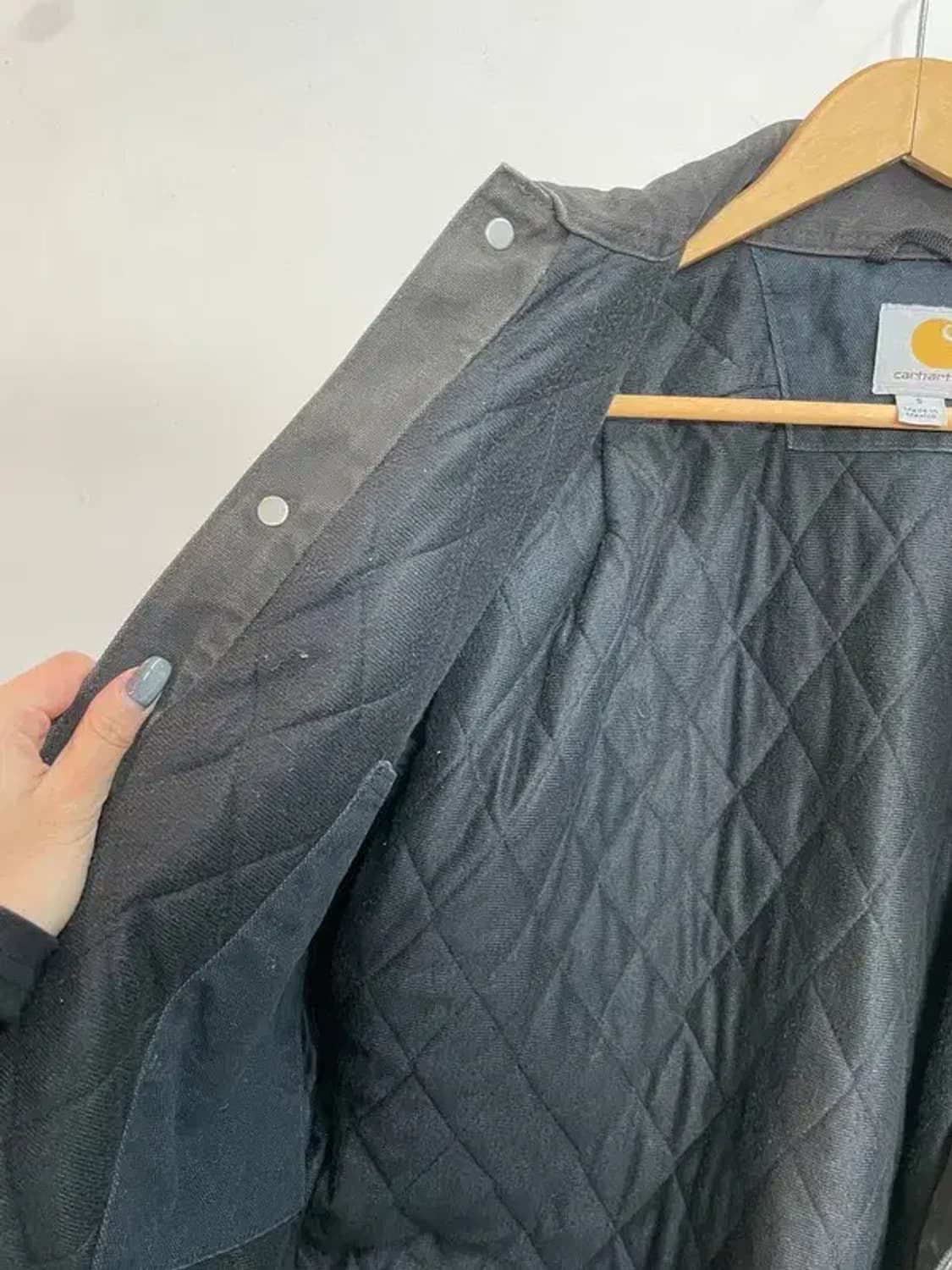 스몰 칼하트 남자 디트로이트 샌드스톤 멀티 포켓 자켓 블랙 상품이미지6