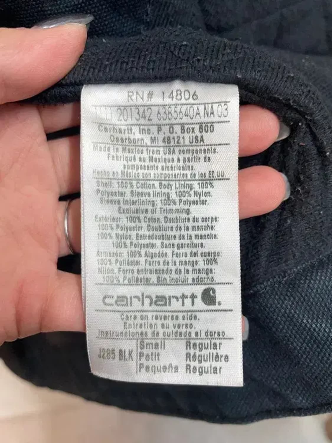스몰 칼하트 남자 디트로이트 샌드스톤 멀티 포켓 자켓 블랙 상품이미지7