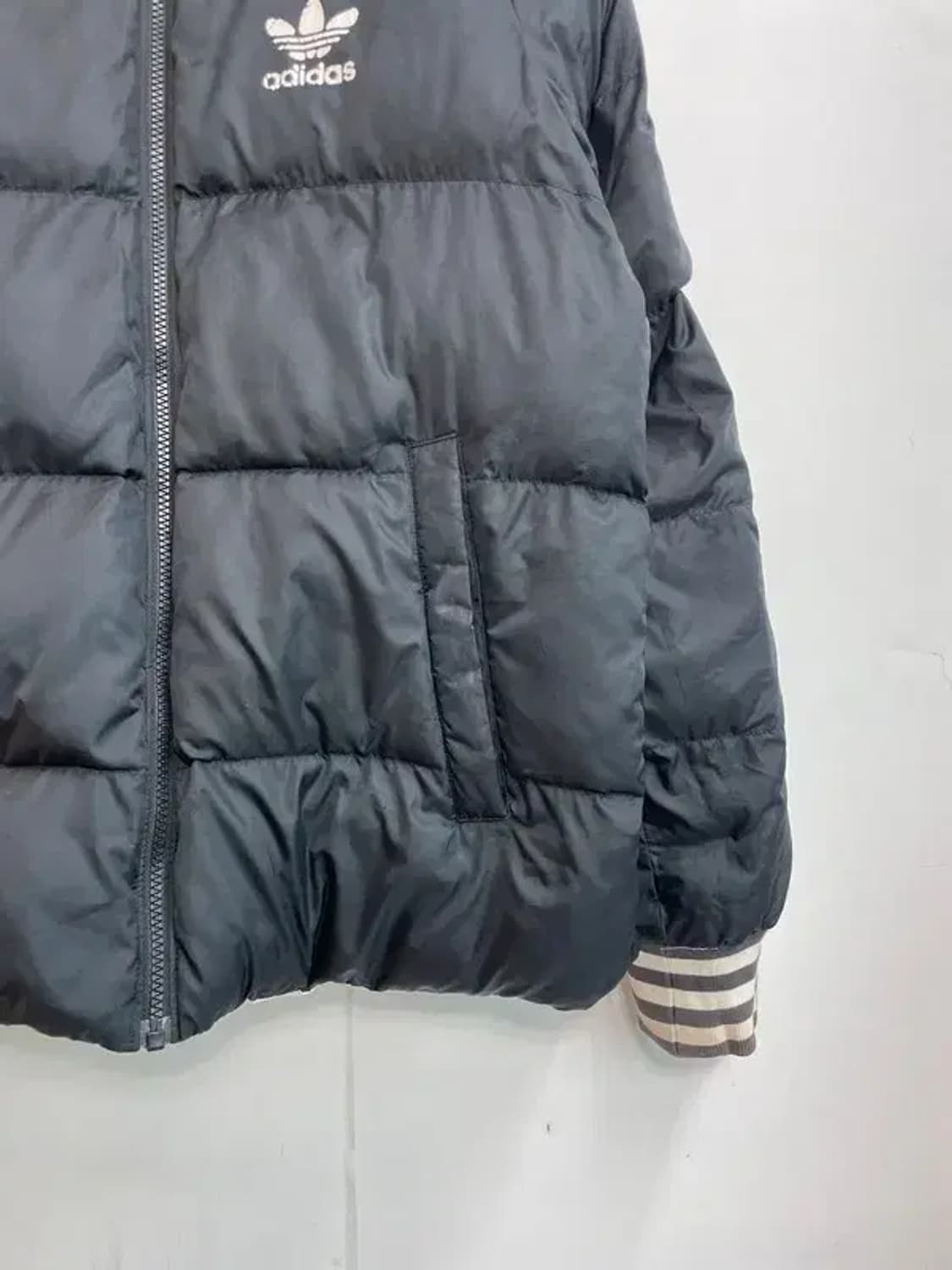 90 아디다스 SST 리버서블 패딩 자켓 블랙 화이트 상품이미지3