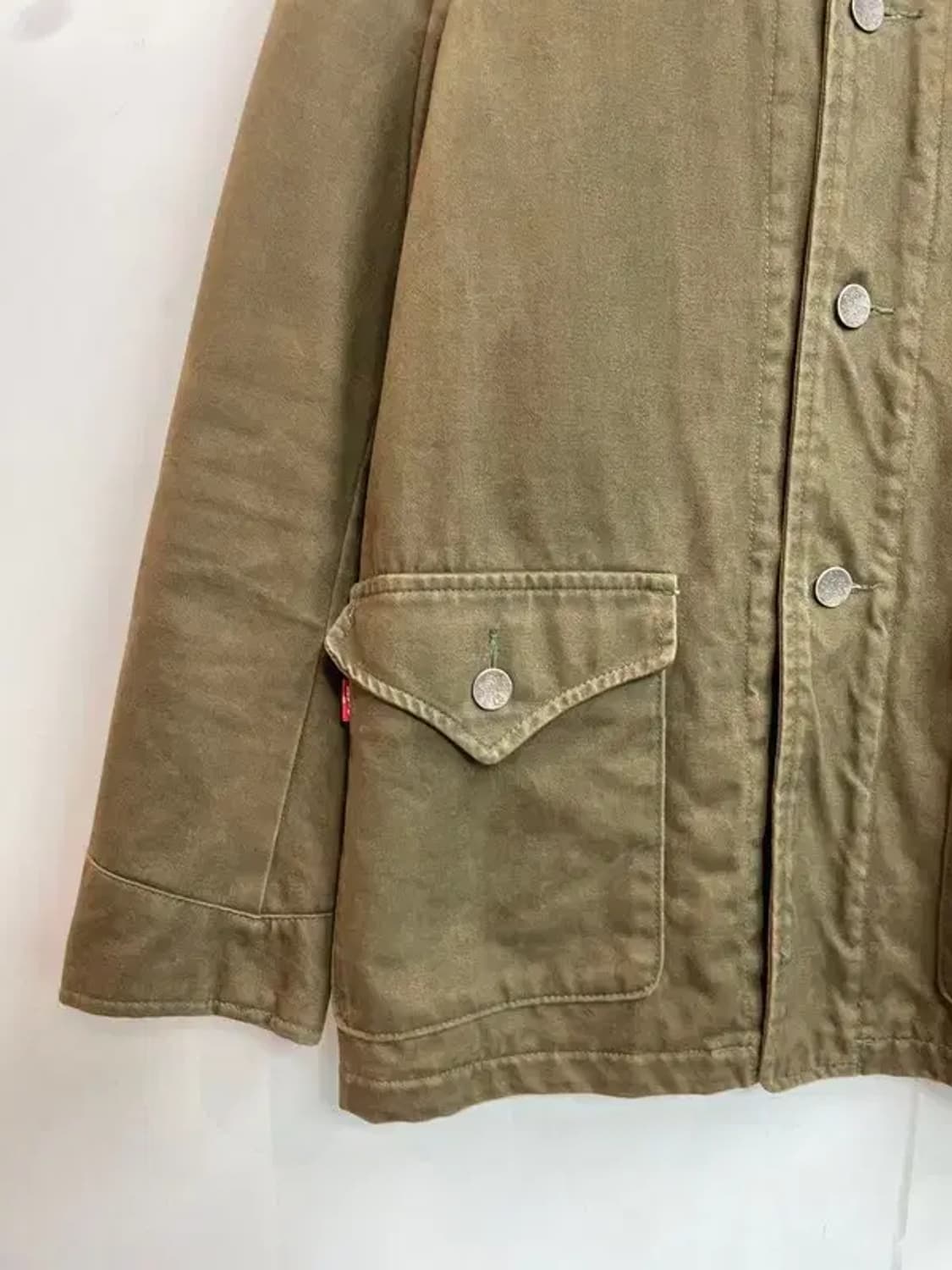 미디움 리바이스 레드 탭 카키 셰르파 트러커 자켓 상품이미지3