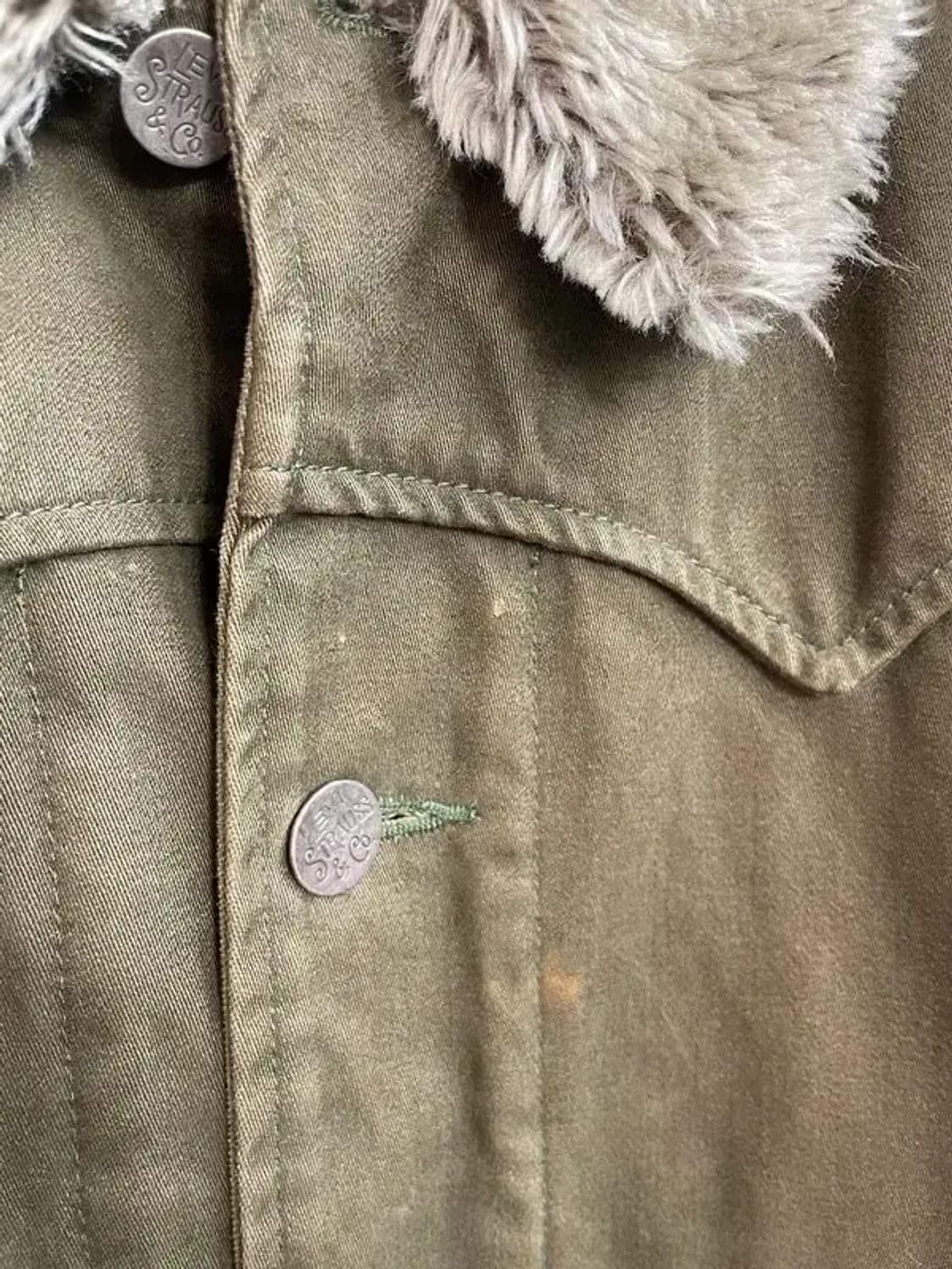 미디움 리바이스 레드 탭 카키 셰르파 트러커 자켓 상품이미지5