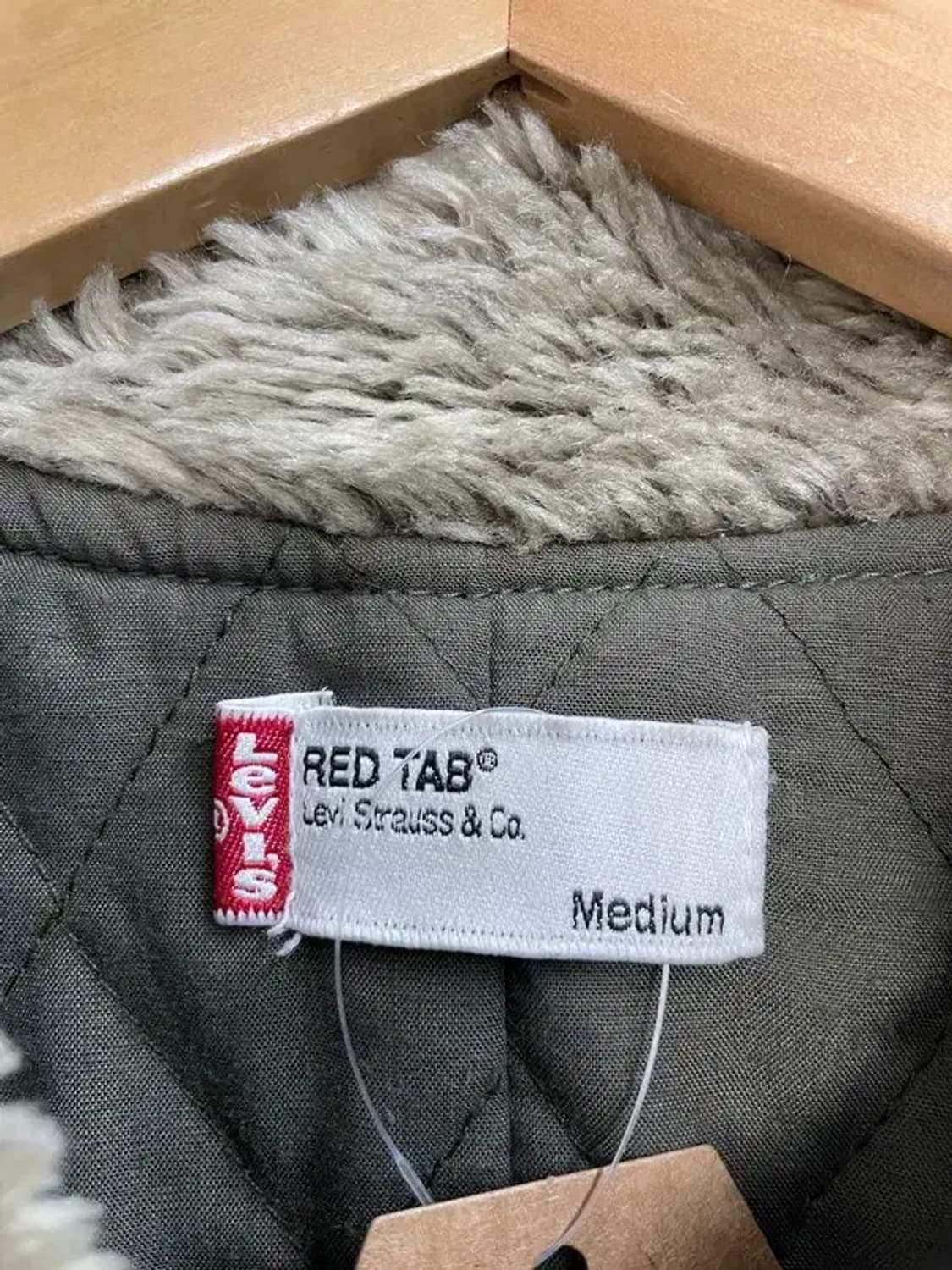 미디움 리바이스 레드 탭 카키 셰르파 트러커 자켓 상품이미지6