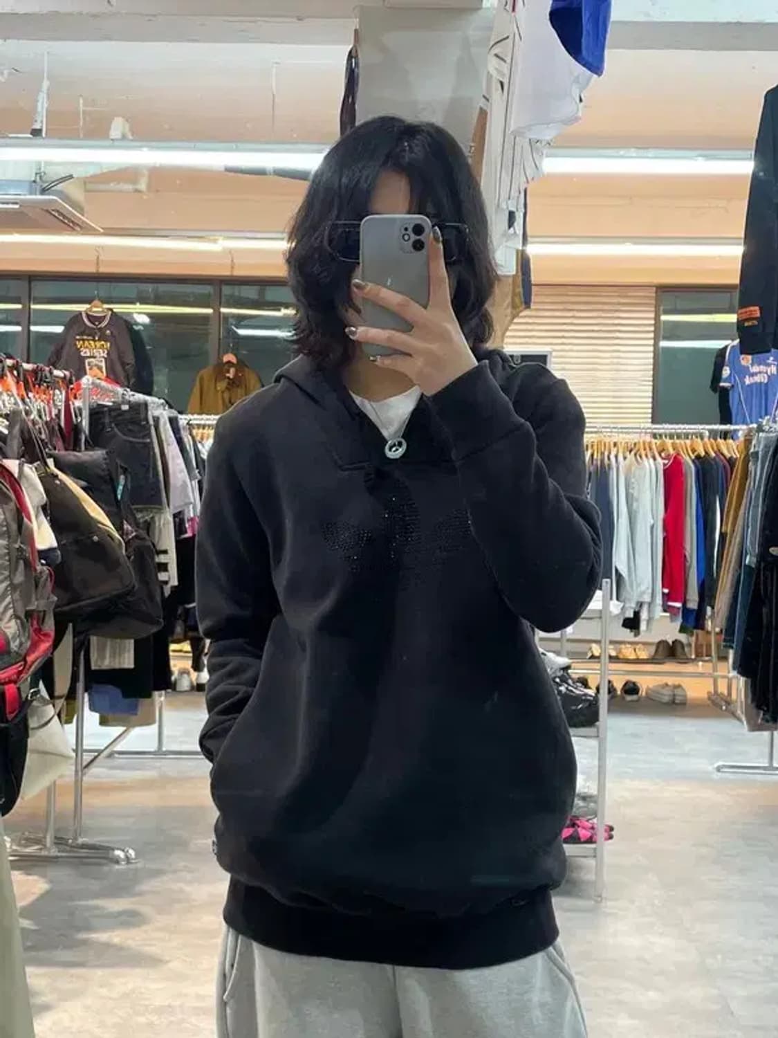 95 여자 아디다스 RS FLE 큐빅 후디 블랙 상품이미지1