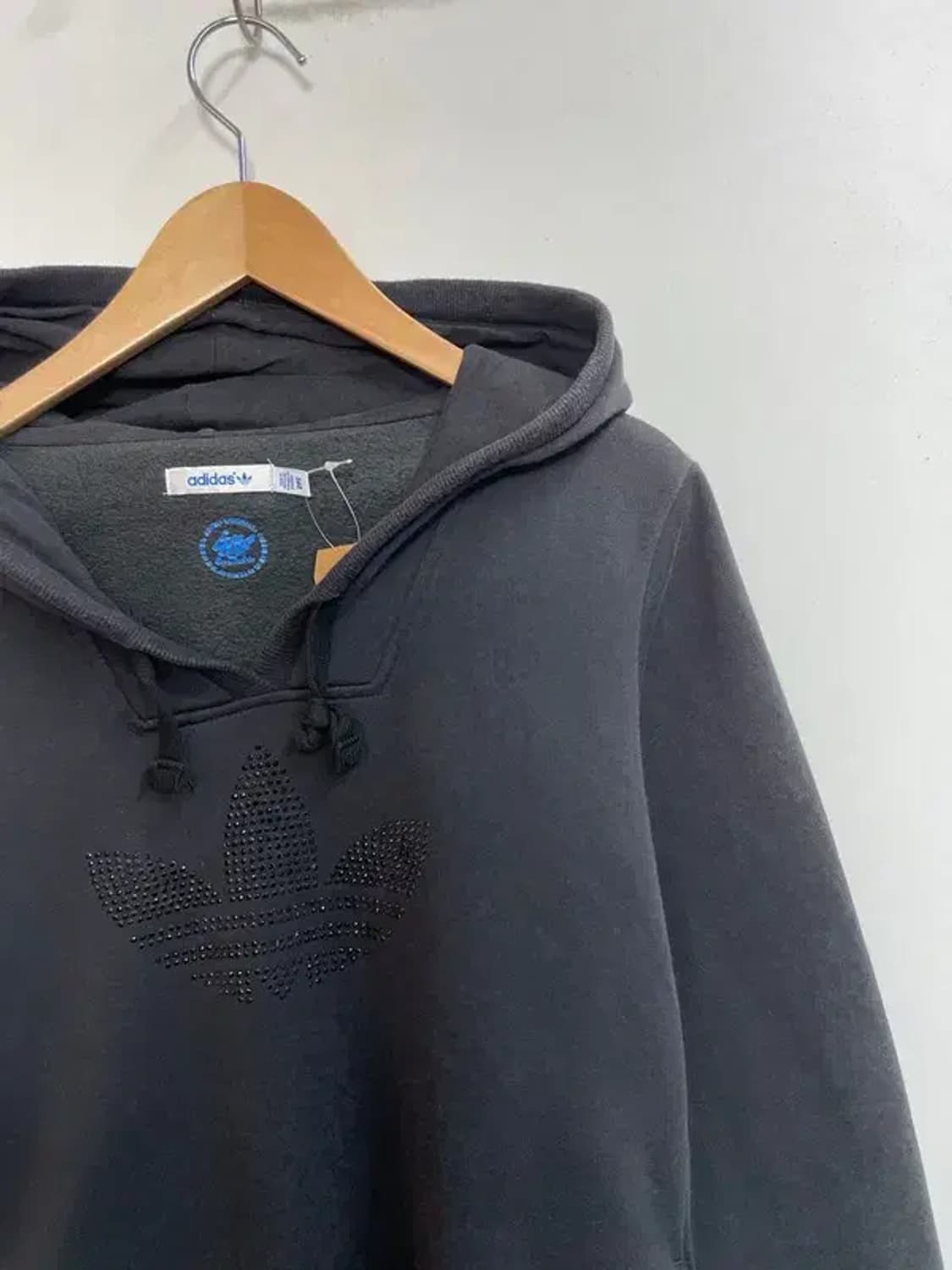 95 여자 아디다스 RS FLE 큐빅 후디 블랙 상품이미지4