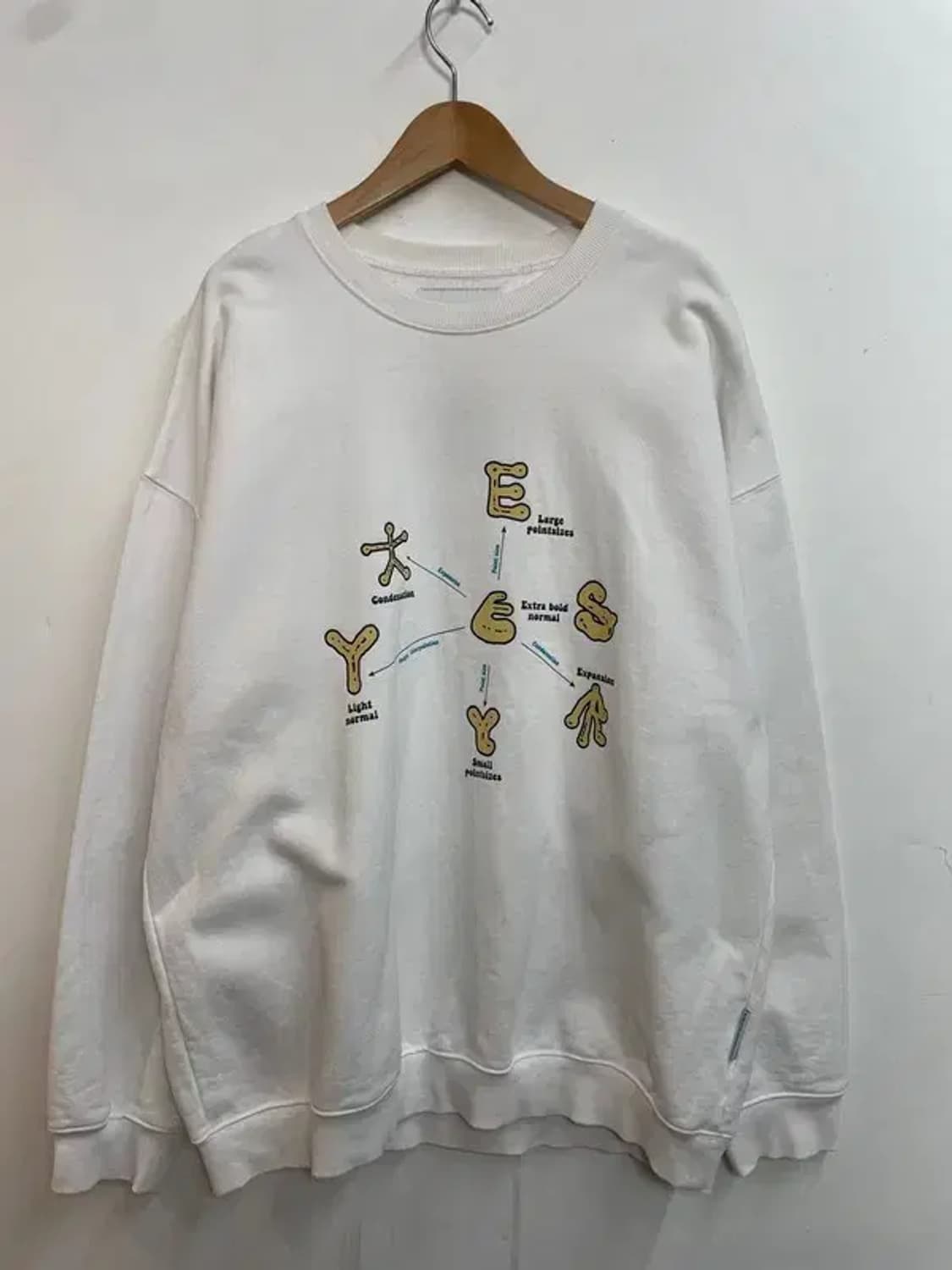 라지 예스아이씨 Y.E.S Optical 스웨트셔츠 맨투맨 화이트 상품이미지2