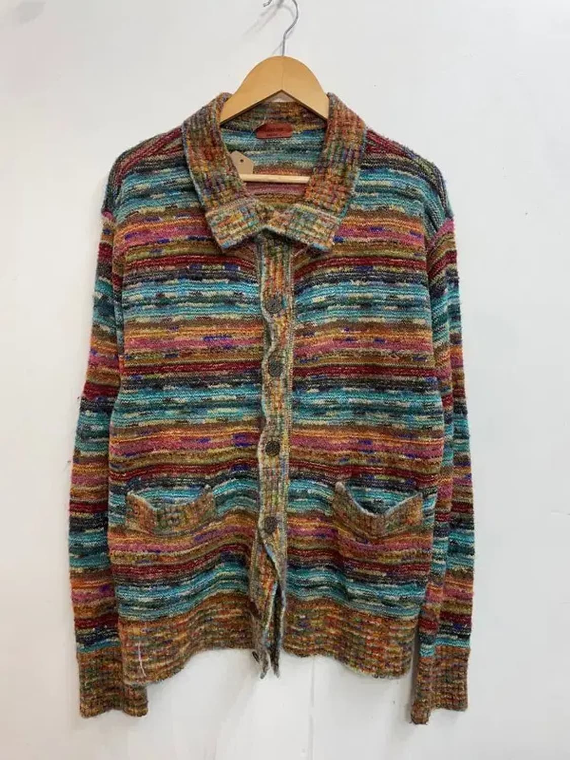 프리 CANZONE 히피스타일 빈티지 패턴 니트 가디건 상품이미지2