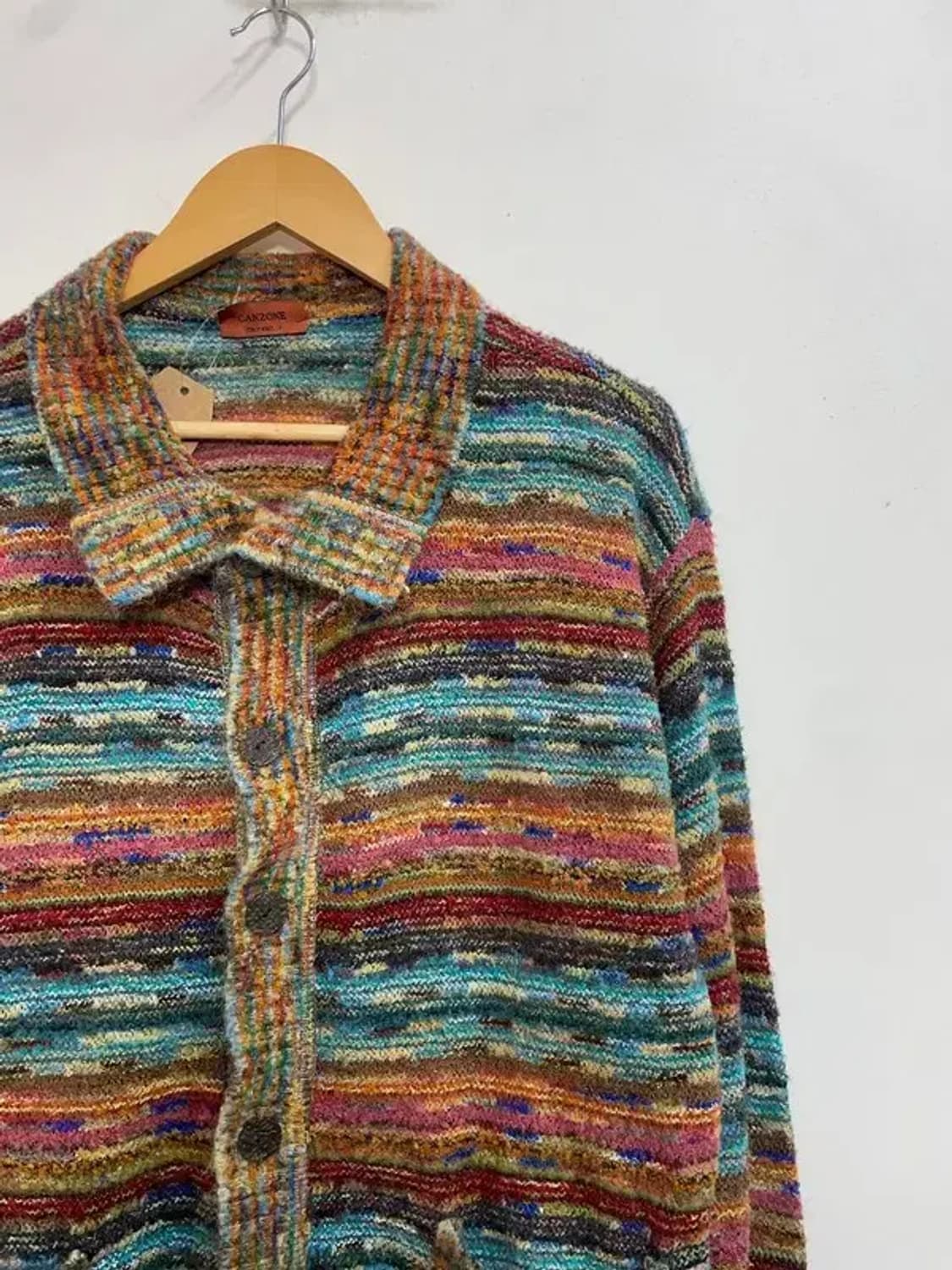 프리 CANZONE 히피스타일 빈티지 패턴 니트 가디건 상품이미지4