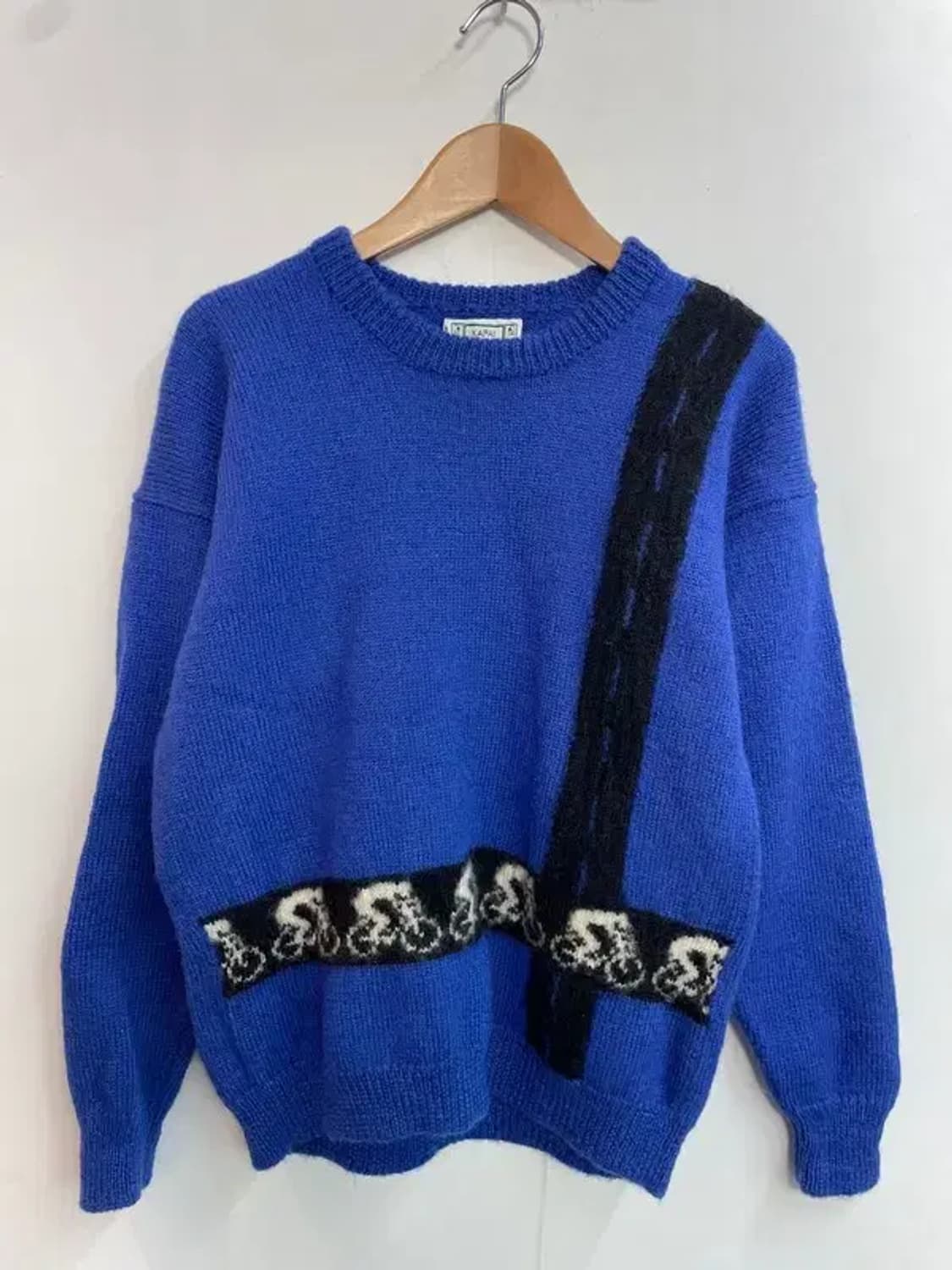 프리 90s KAPAI CRAFTS 크롭 니트 블루 상품이미지2