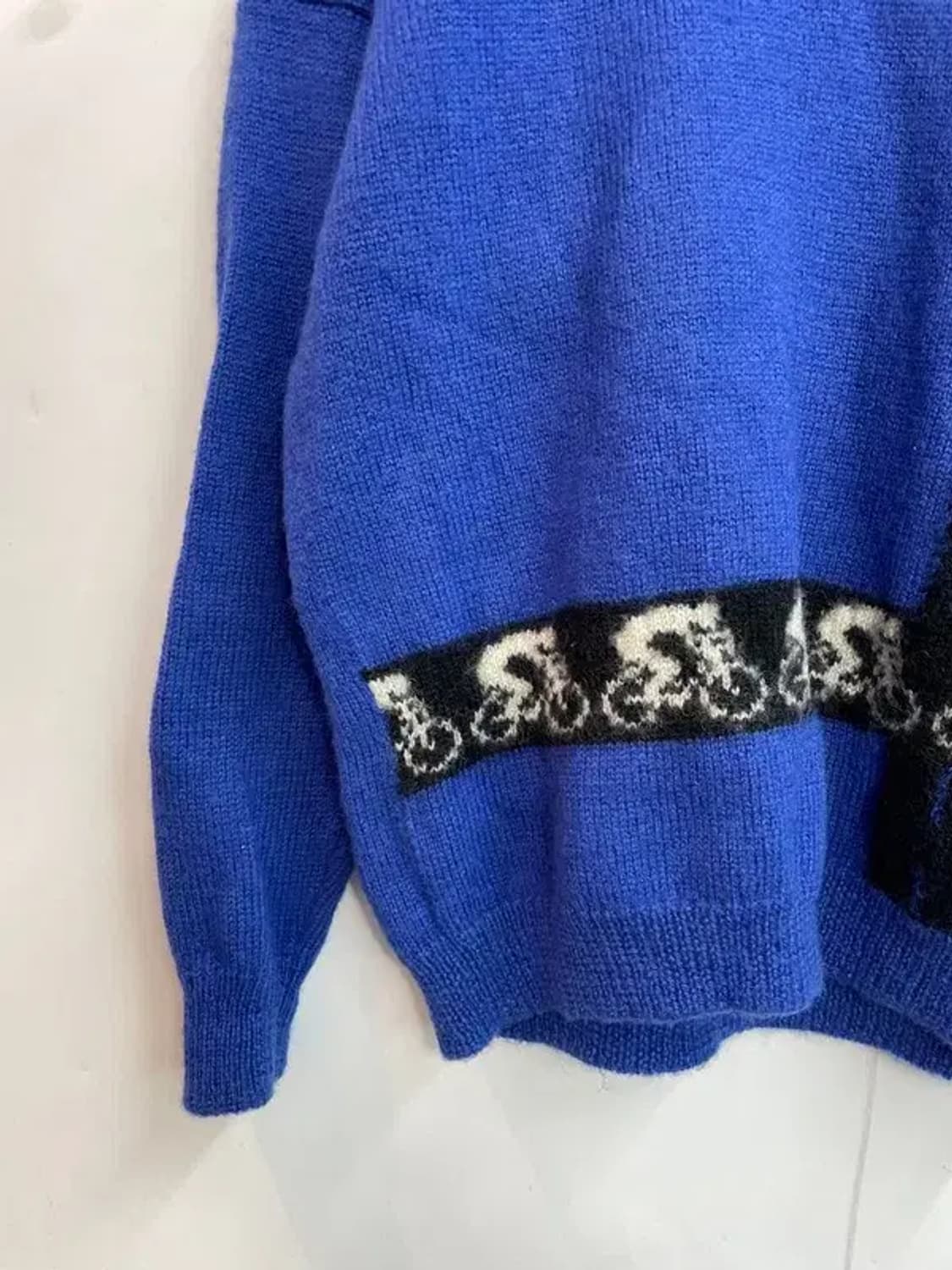 프리 90s KAPAI CRAFTS 크롭 니트 블루 상품이미지3