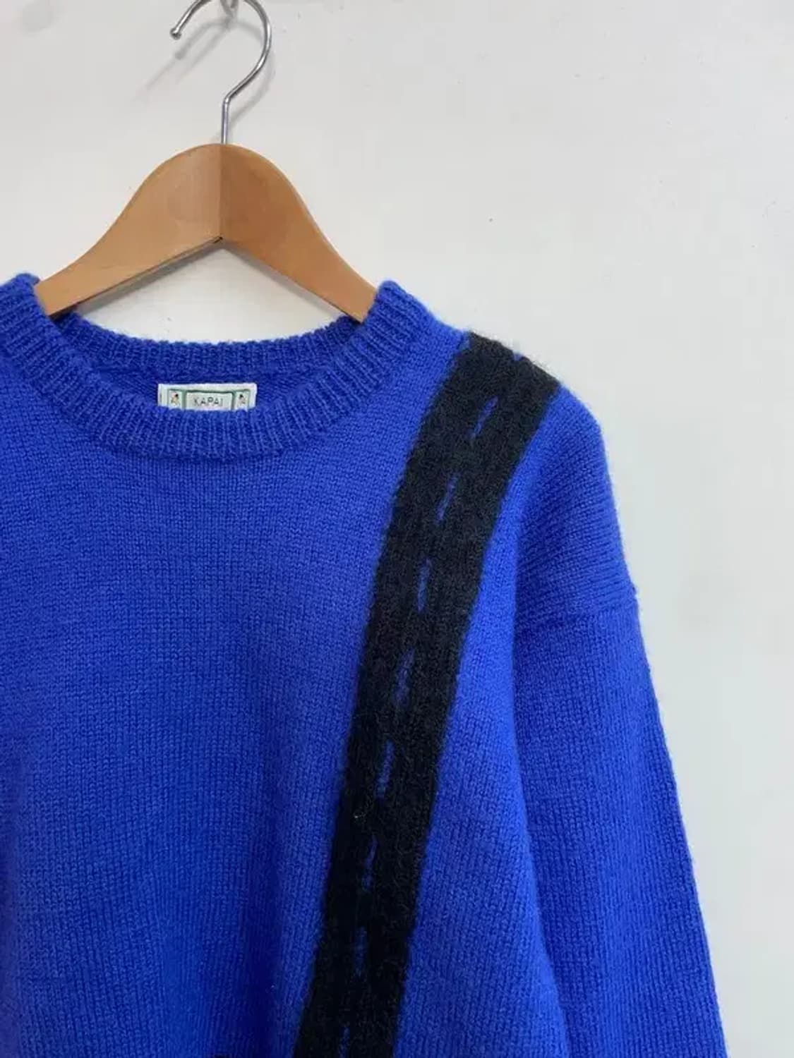 프리 90s KAPAI CRAFTS 크롭 니트 블루 상품이미지4