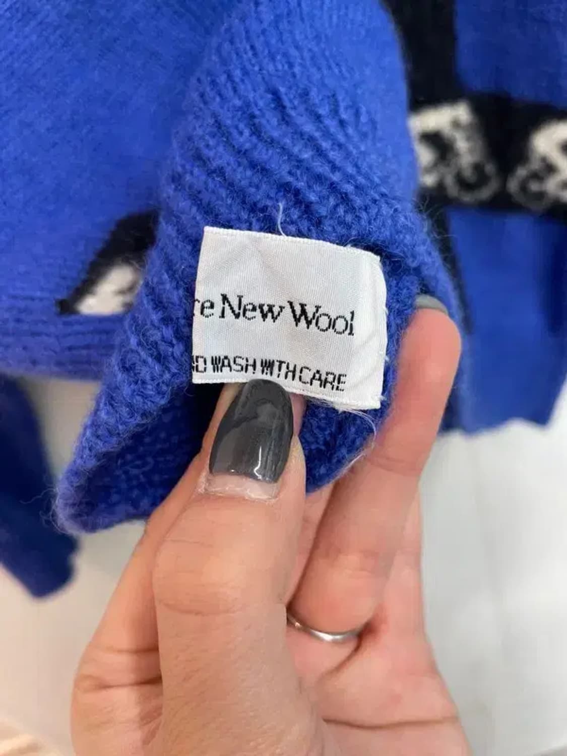 프리 90s KAPAI CRAFTS 크롭 니트 블루 상품이미지7