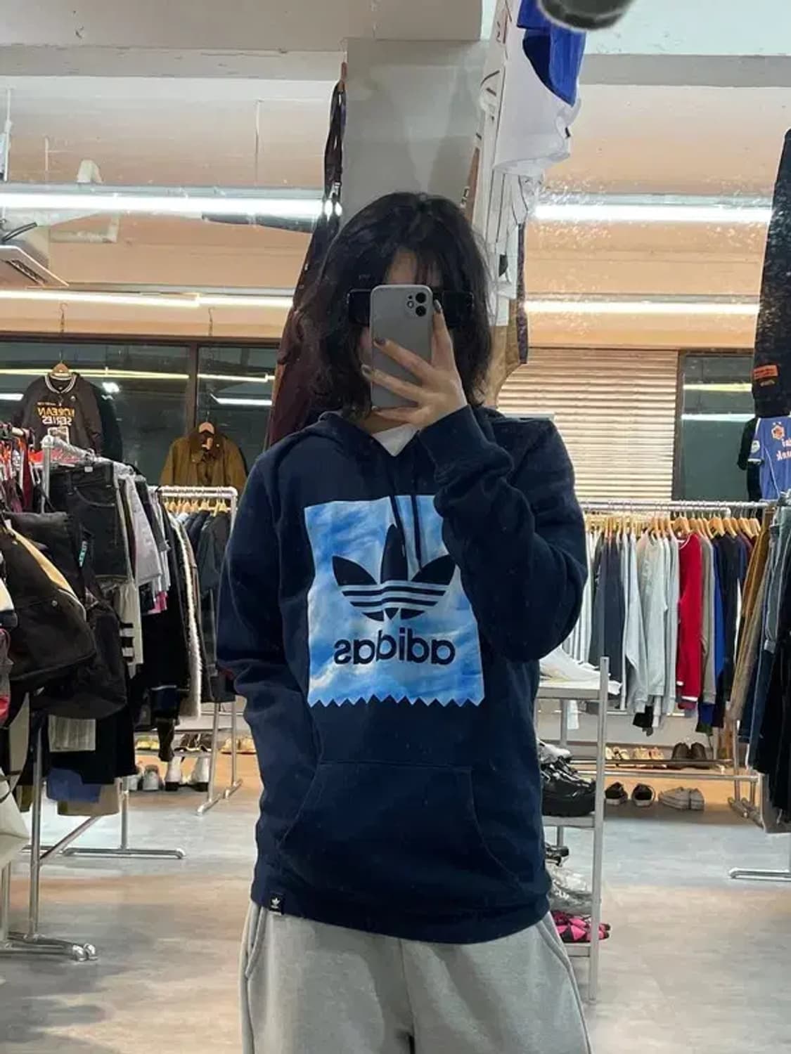 85 아디다스 스카이 다이 BB 후드티 네이비 블루 상품이미지1