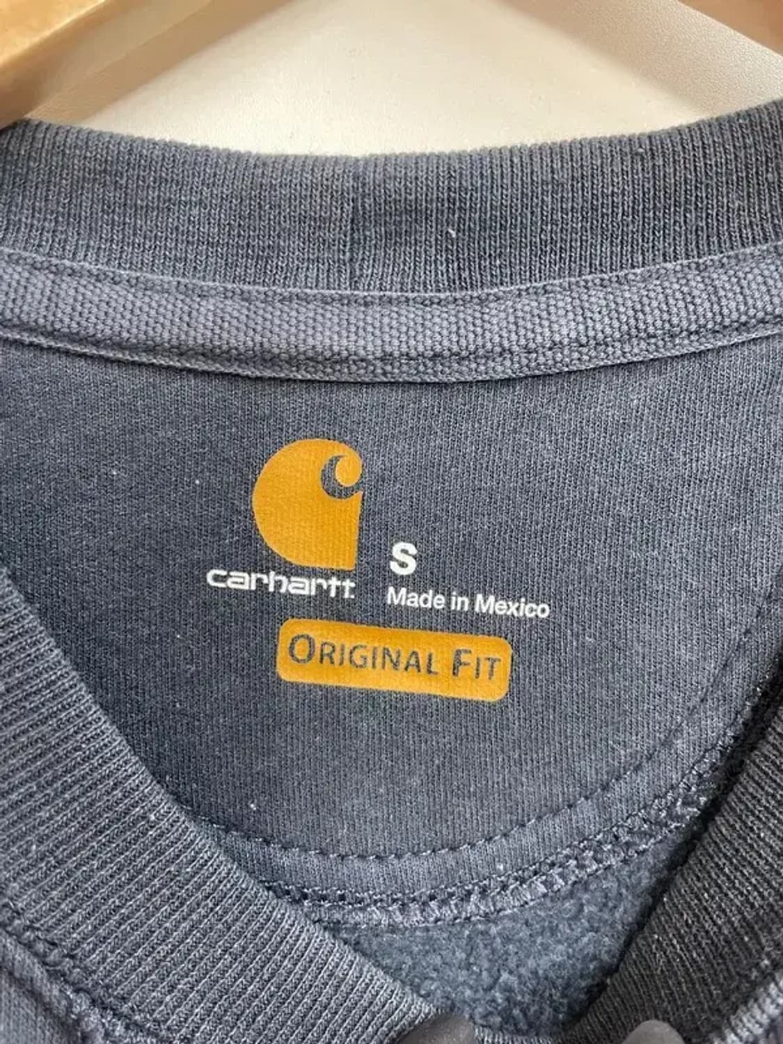 스몰 칼하트 오리지널 핏 맨투맨 네이비 상품이미지5