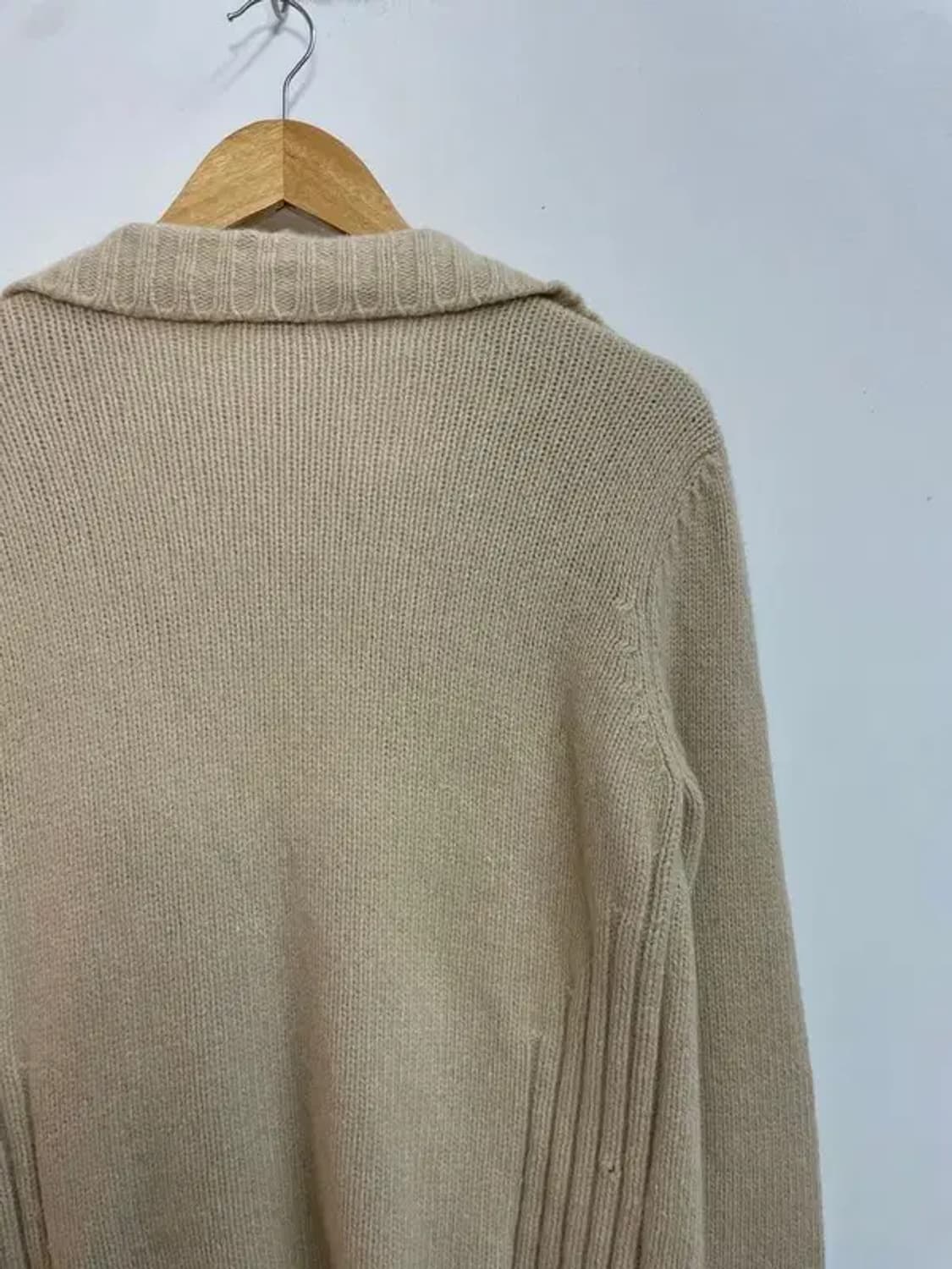 90 여자 시스템 숄카라 니트 가디건 베이지 상품이미지10