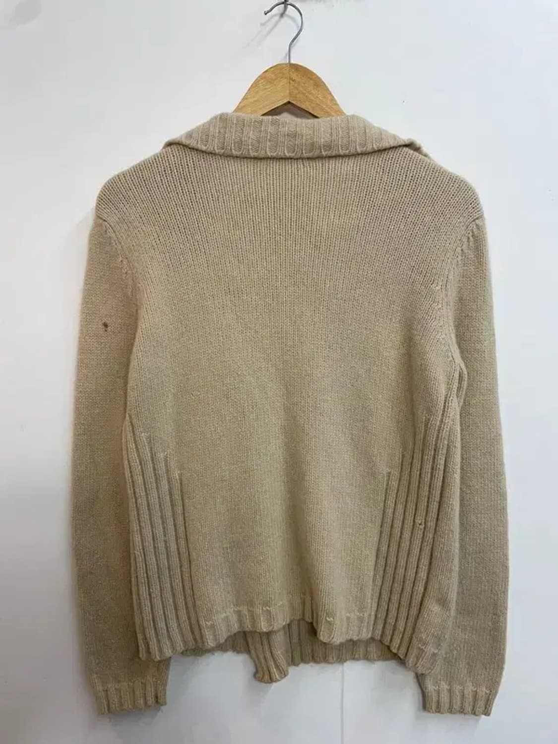 90 여자 시스템 숄카라 니트 가디건 베이지 상품이미지8