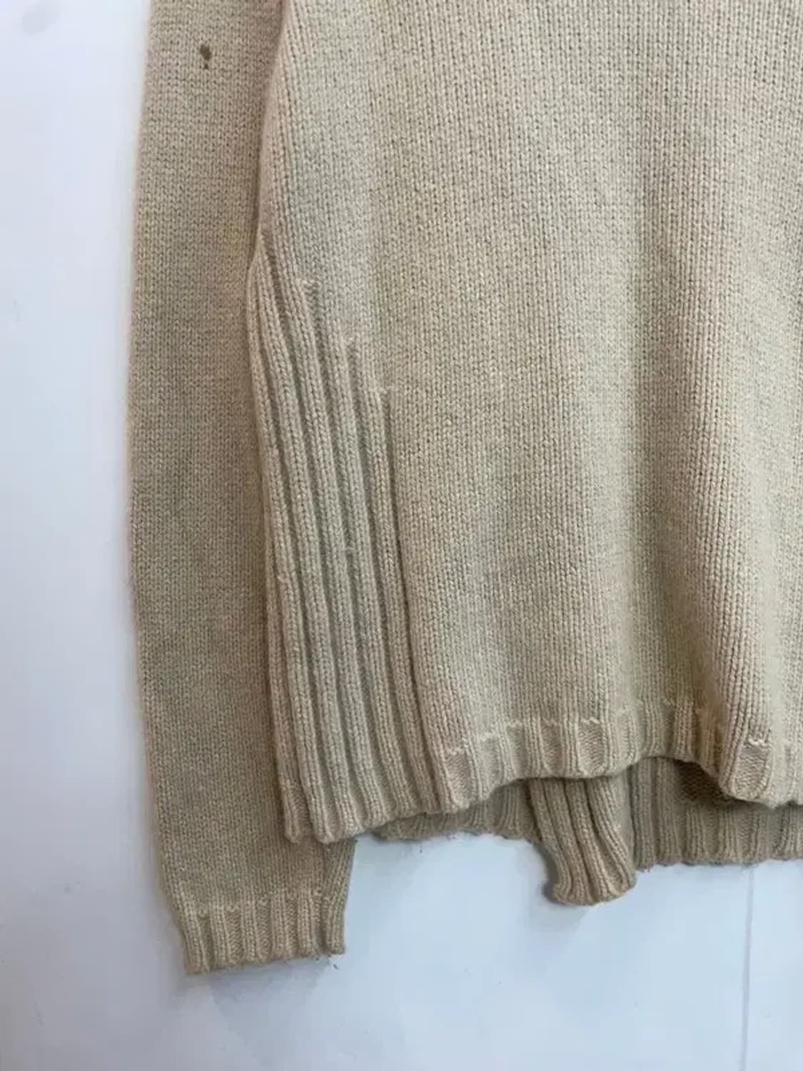 90 여자 시스템 숄카라 니트 가디건 베이지 상품이미지9