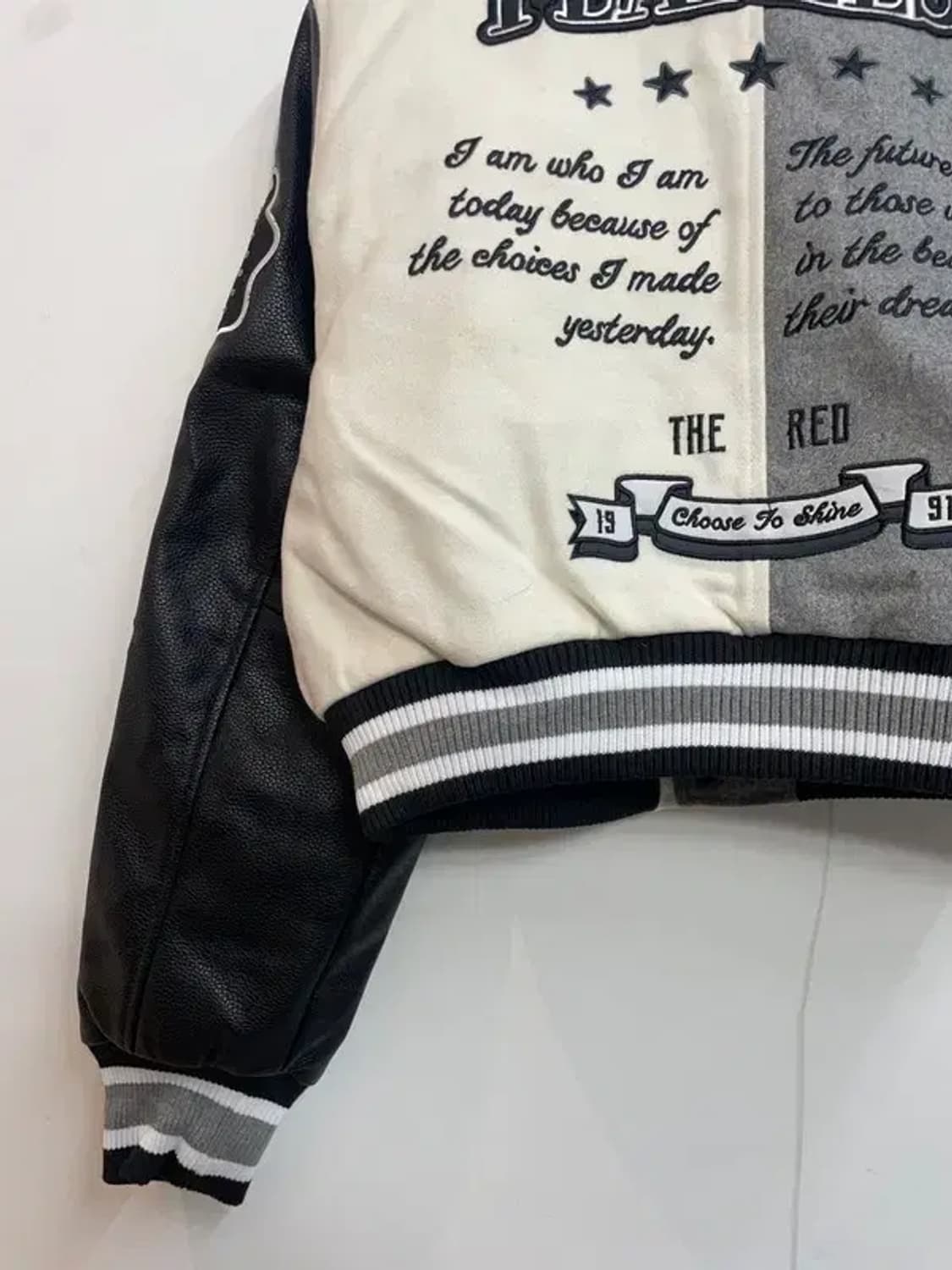 미디움 스모크라이즈 바시티 크롭 자켓 그레이 상품이미지8