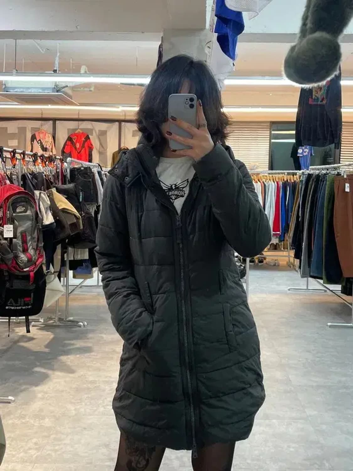 스몰 아베크롬비 앤 피치 여자 다운 롱 패딩 상품이미지1