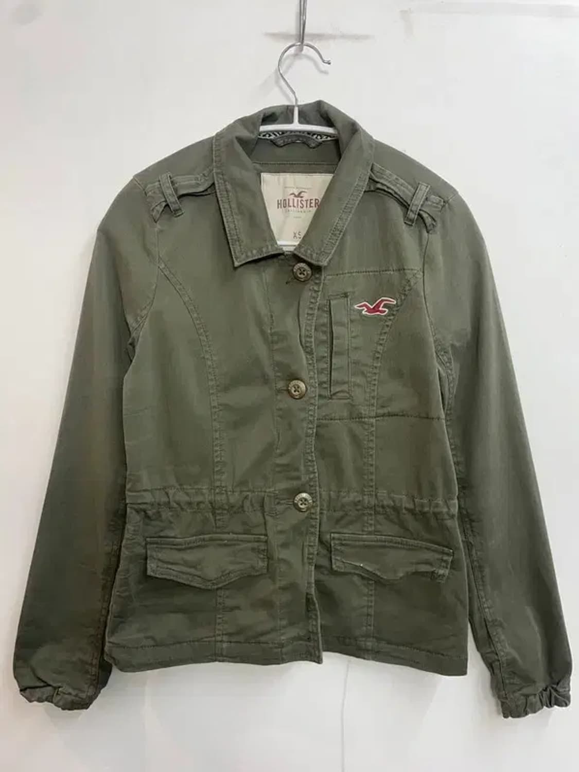 XS 홀리스터 여자 Y2K 빈티지 숏 자켓 카키 상품이미지2