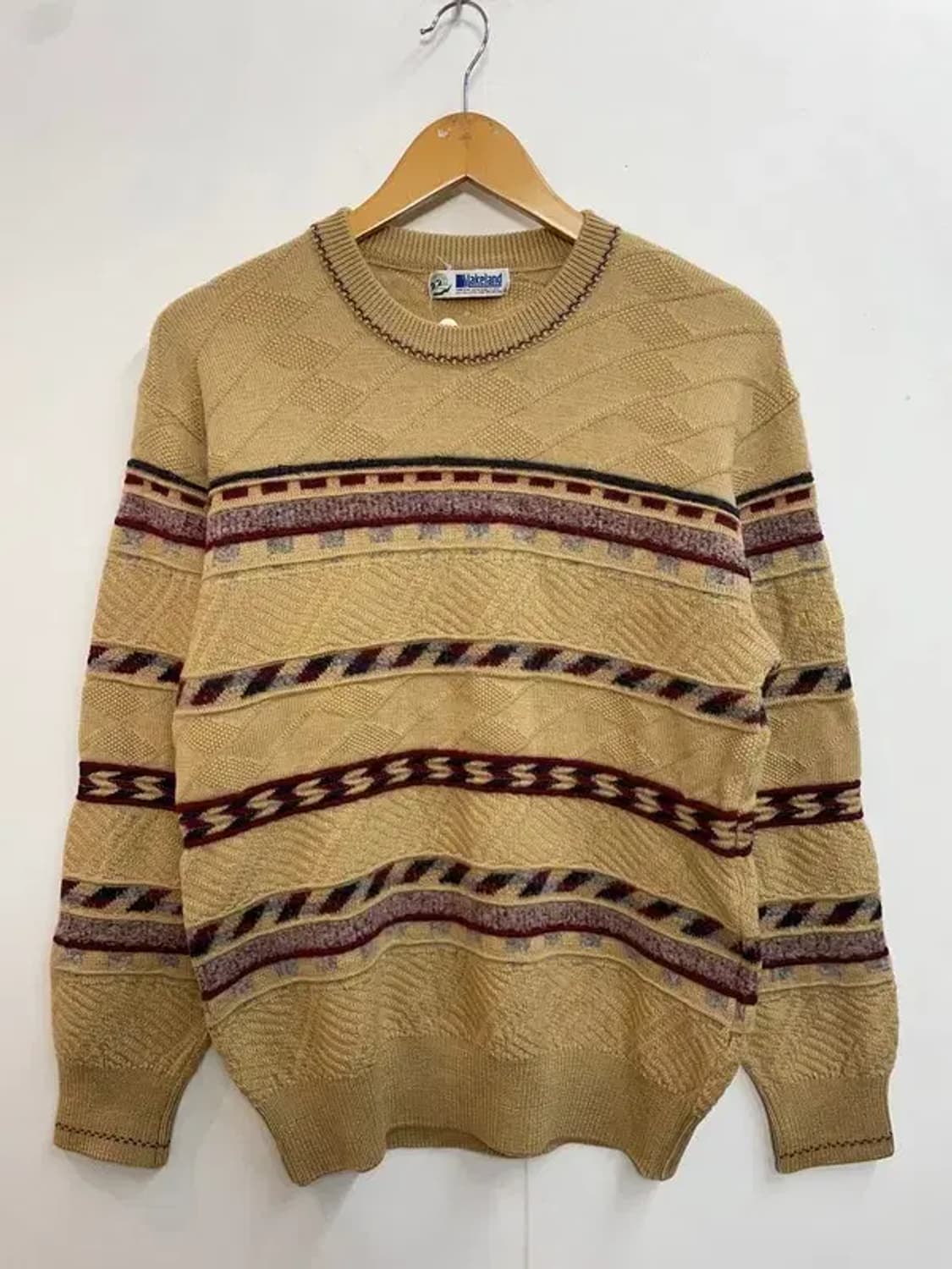 라지 레이크랜드 빈티지 패턴스트라이프 베이지 상품이미지2