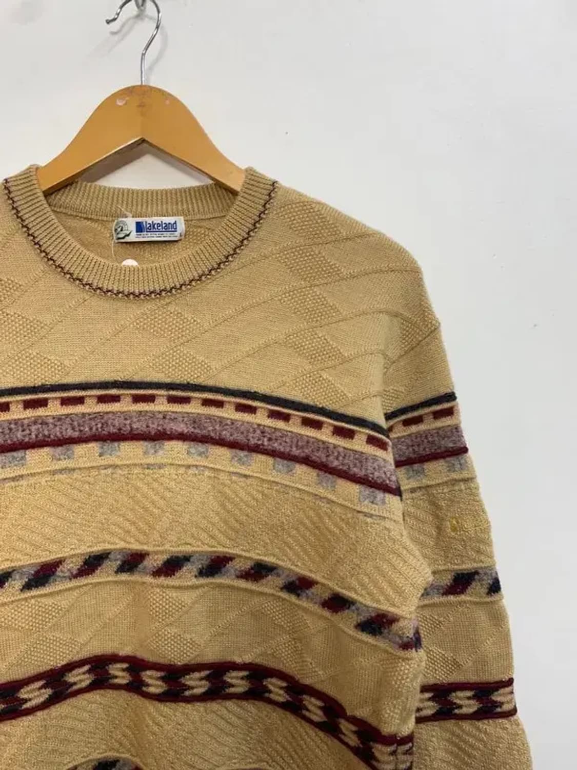 라지 레이크랜드 빈티지 패턴스트라이프 베이지 상품이미지4