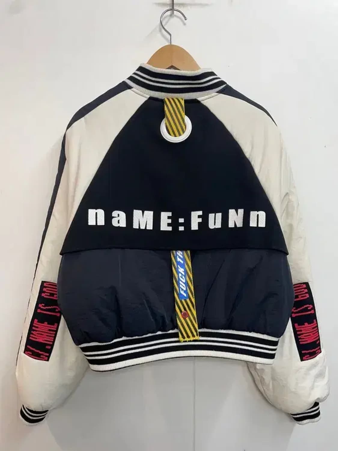 프리 NAME 여자 크롭 배색 블루종 자켓 상품이미지8