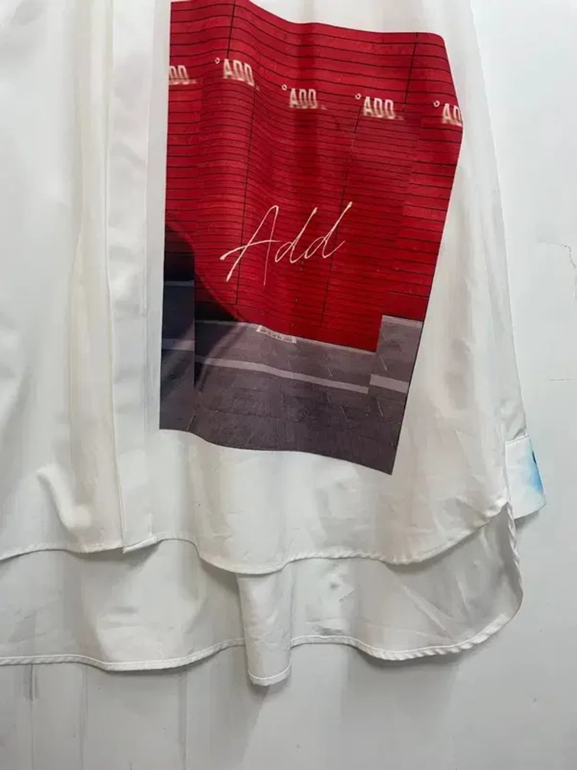 프리 ADD 애드 그래픽 오버사이즈 셔츠 화이트 상품이미지3