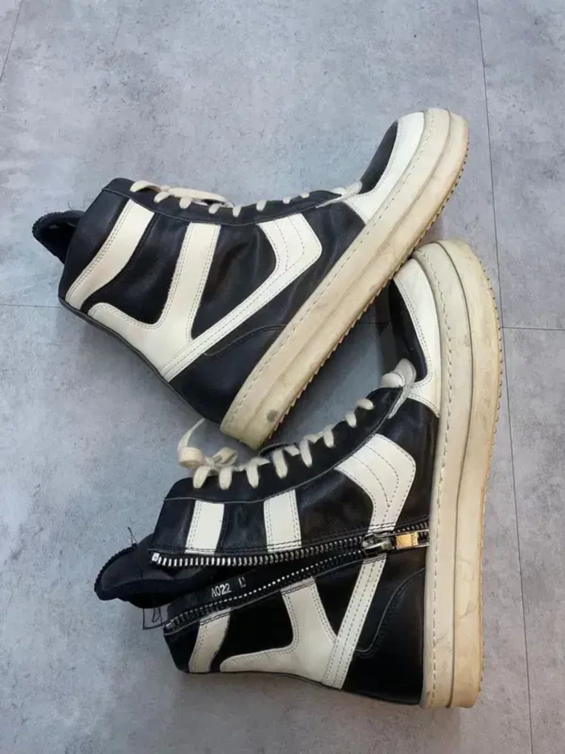 라지 LOCAL  배색 패턴 하이탑 스니커즈 상품이미지3