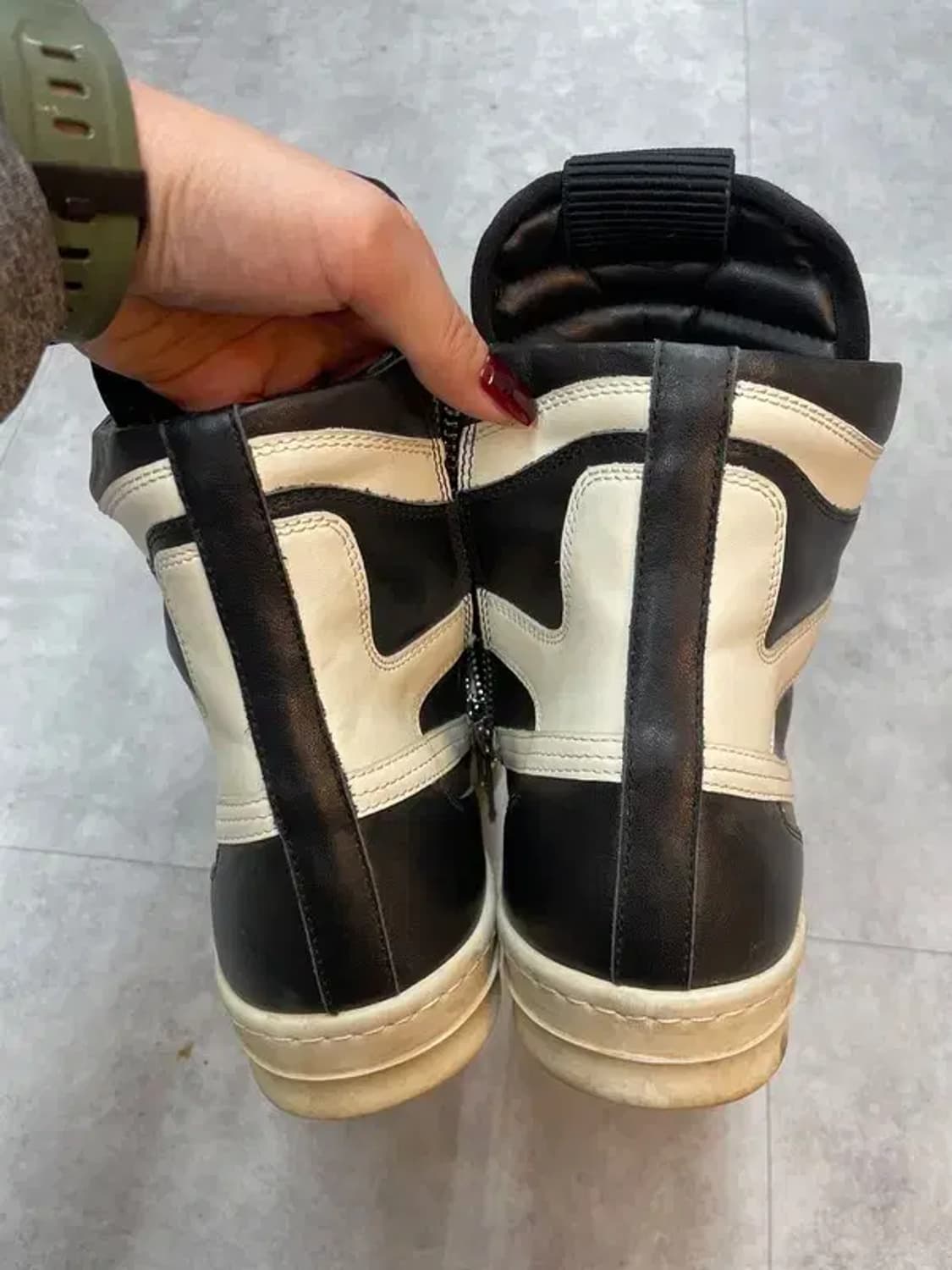 라지 LOCAL  배색 패턴 하이탑 스니커즈 상품이미지8