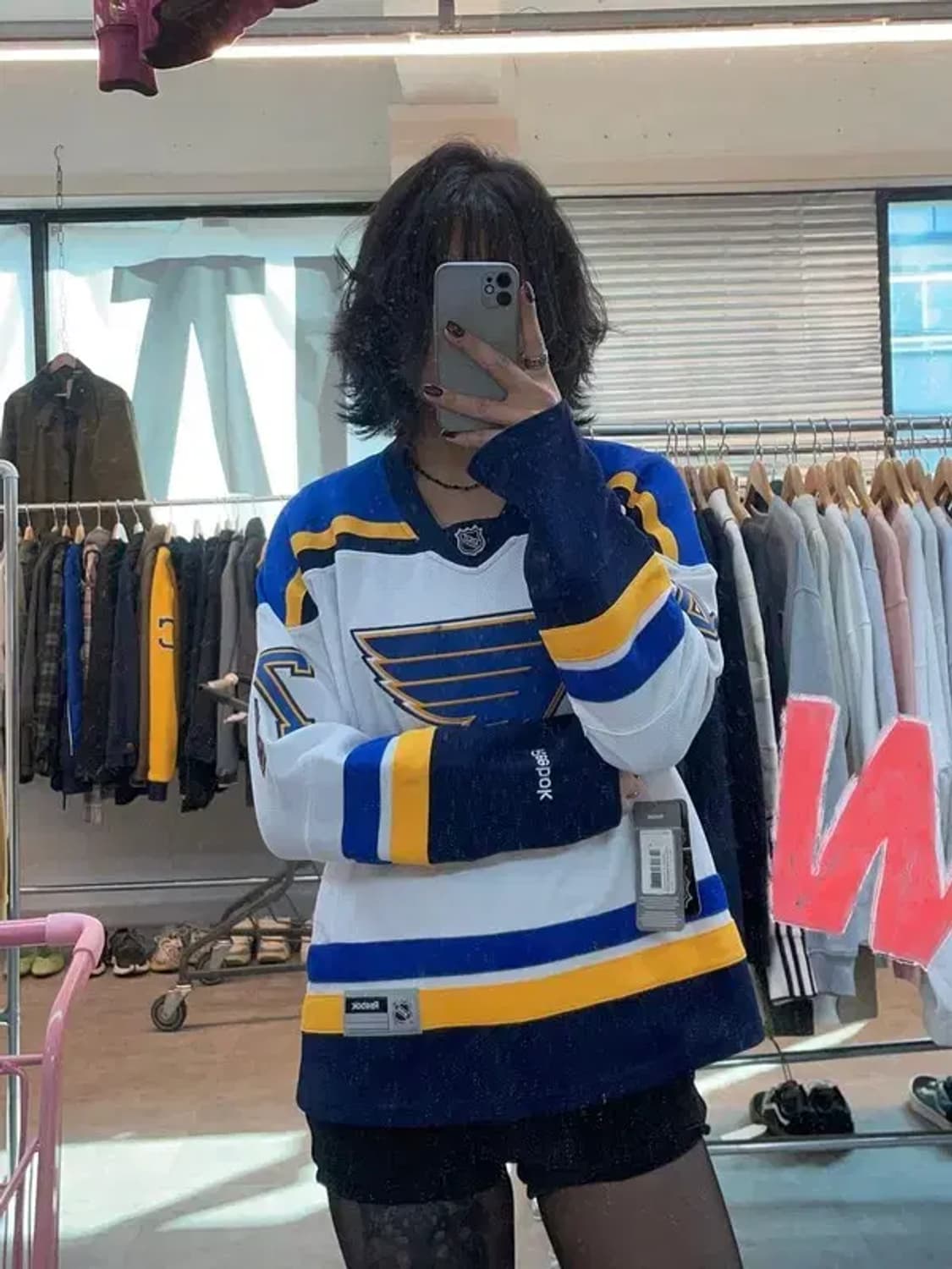 미디움 새상품 리복 NHL 세인트루이스 블루스 유니폼 져지 상품이미지1