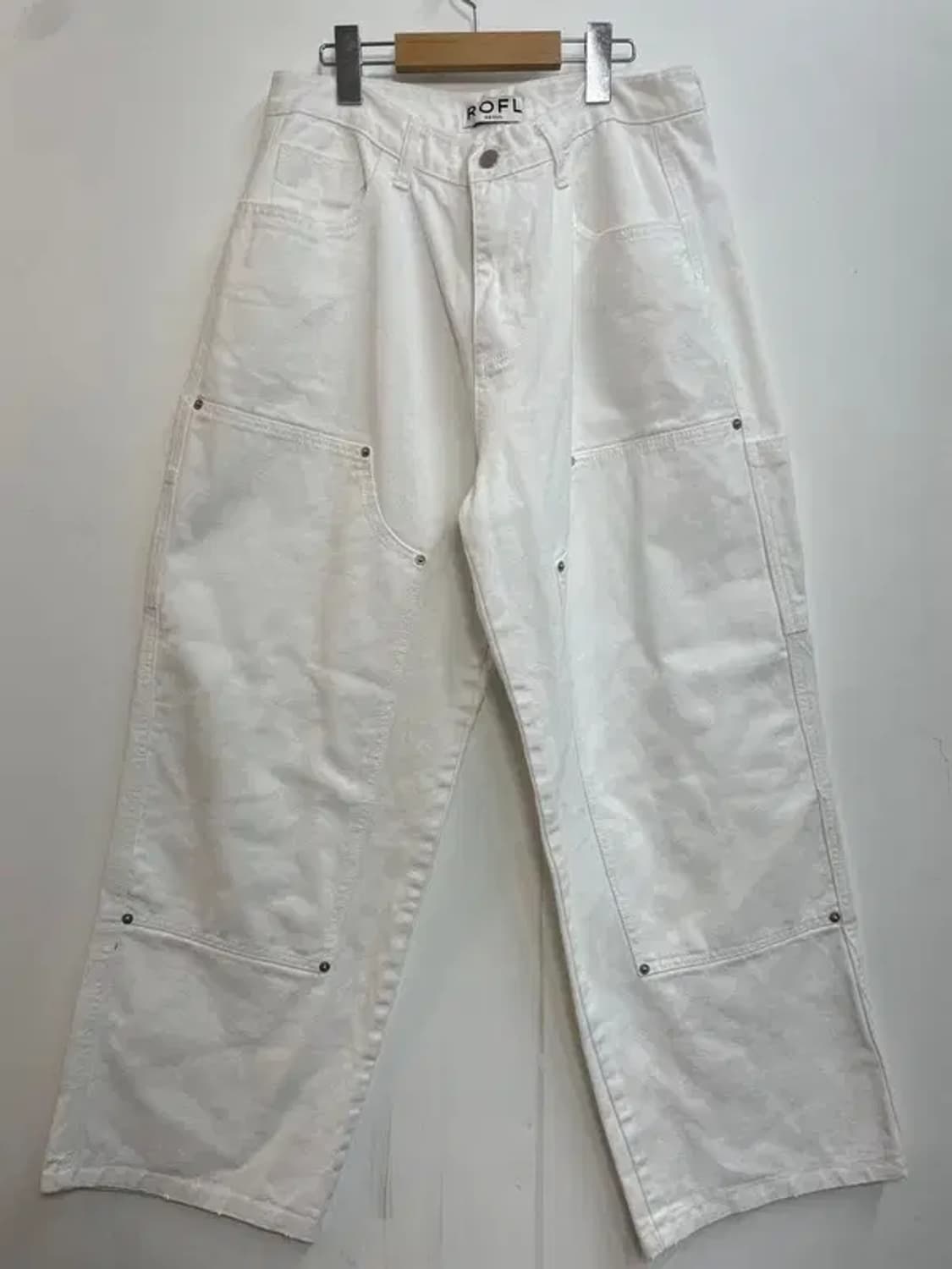 라지 ROFL 더블 와이드 카펜터 팬츠 화이트 상품이미지2