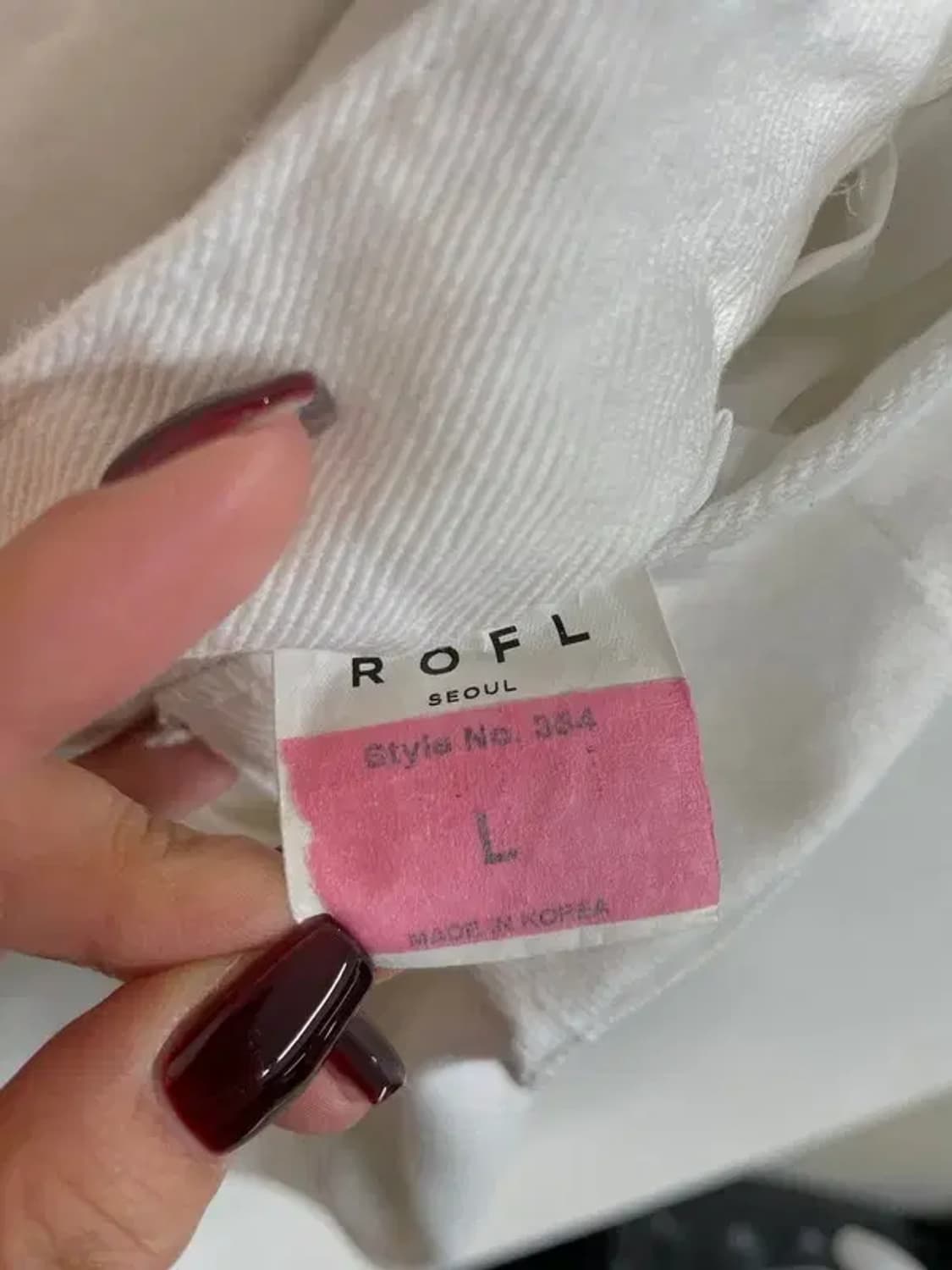 라지 ROFL 더블 와이드 카펜터 팬츠 화이트 상품이미지7