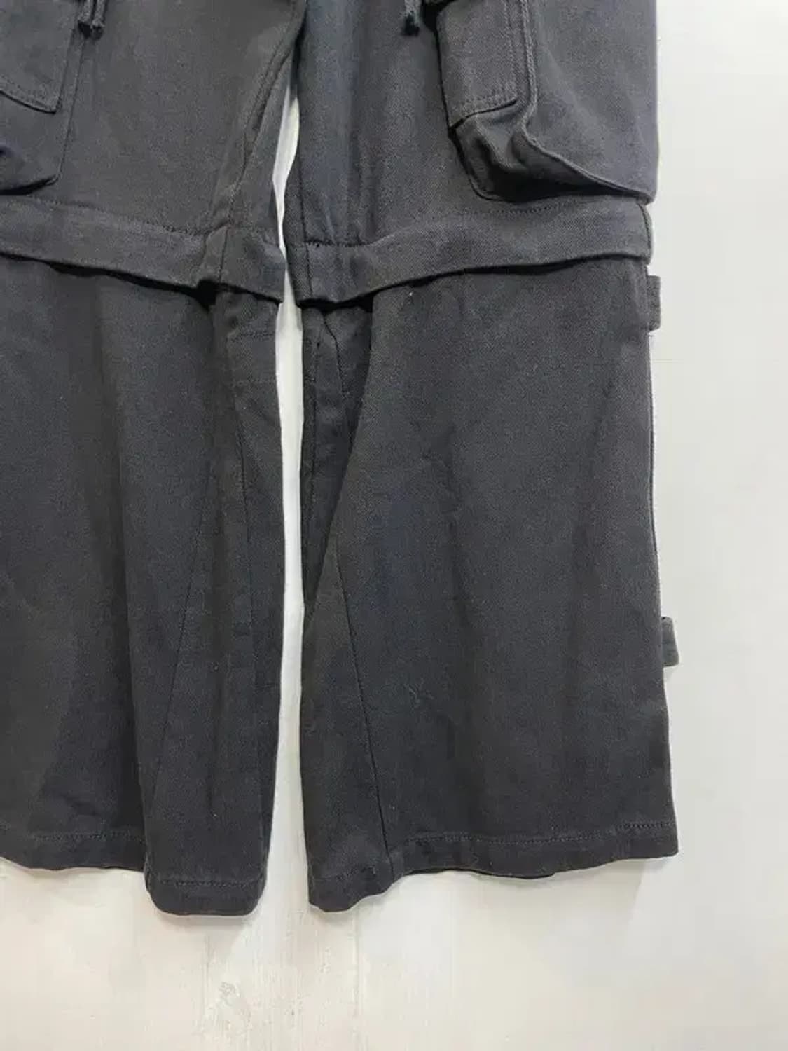 라지 빈티지 빅 카고 와이드 팬츠 블랙 상품이미지3