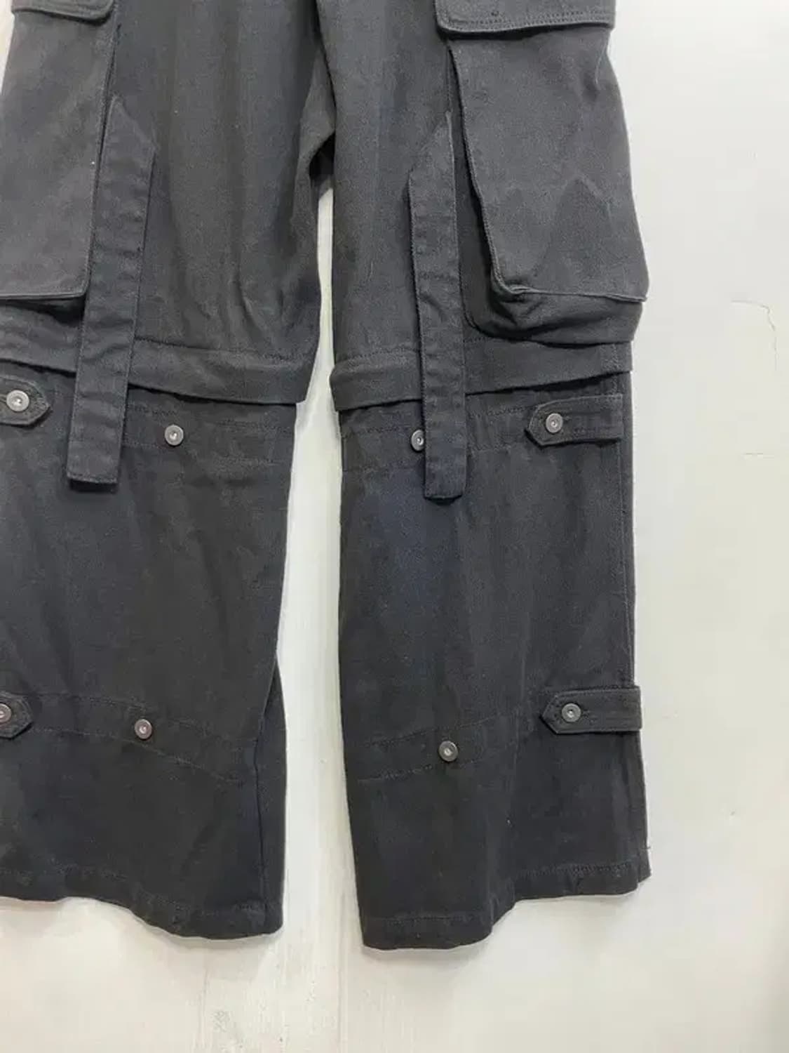 라지 빈티지 빅 카고 와이드 팬츠 블랙 상품이미지6