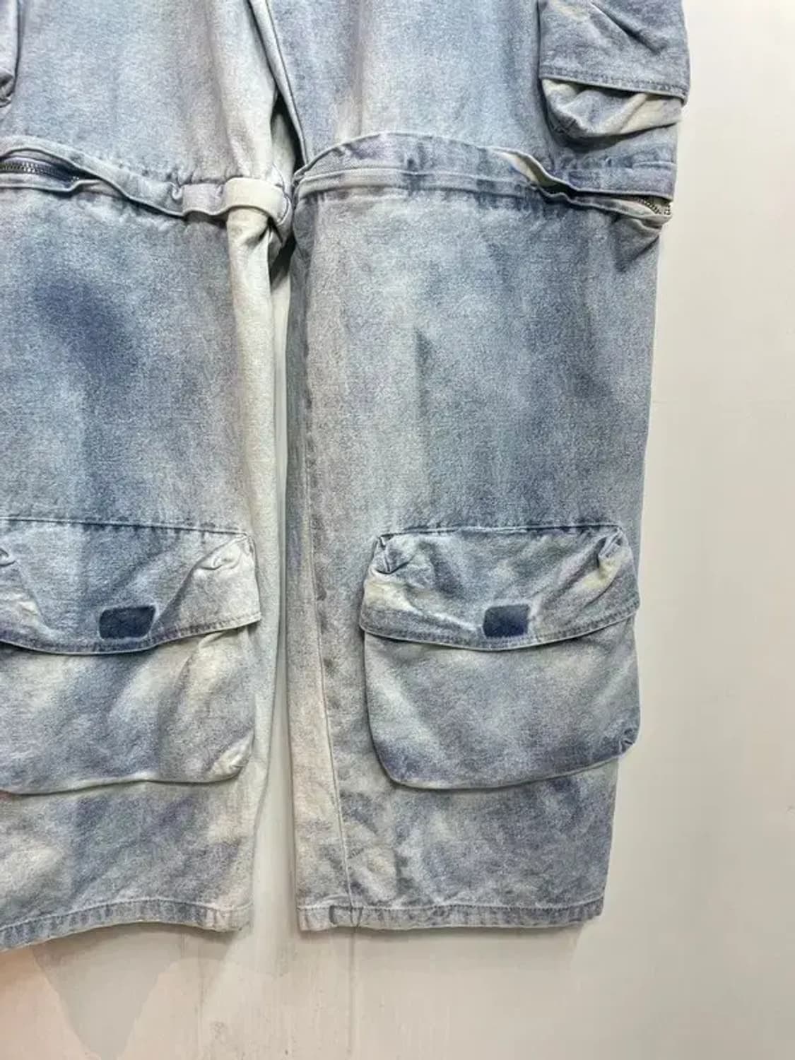 라지 DNSR 멀티 포켓 투웨이 카고 데님 팬츠 상품이미지3