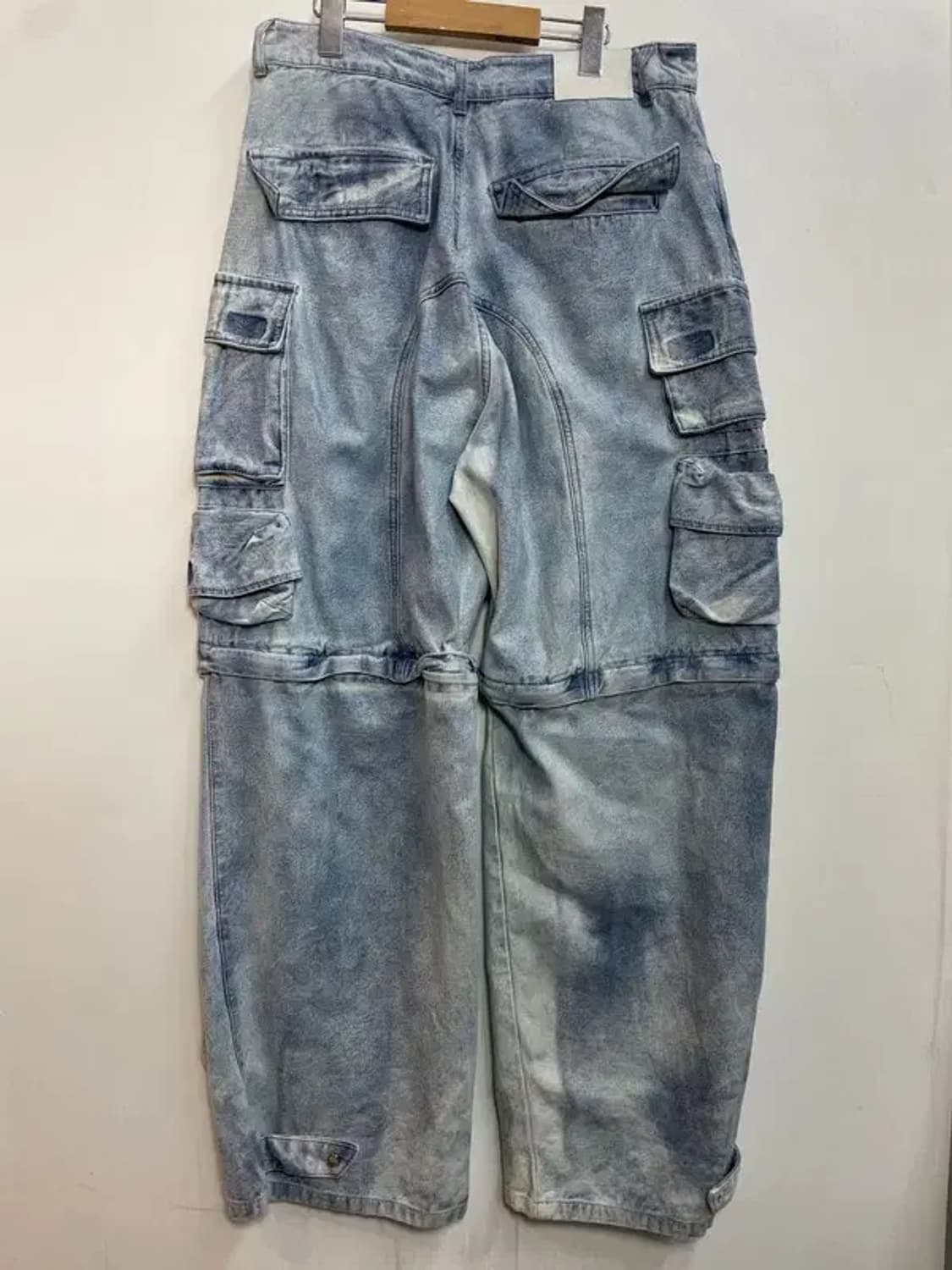 라지 DNSR 멀티 포켓 투웨이 카고 데님 팬츠 상품이미지8