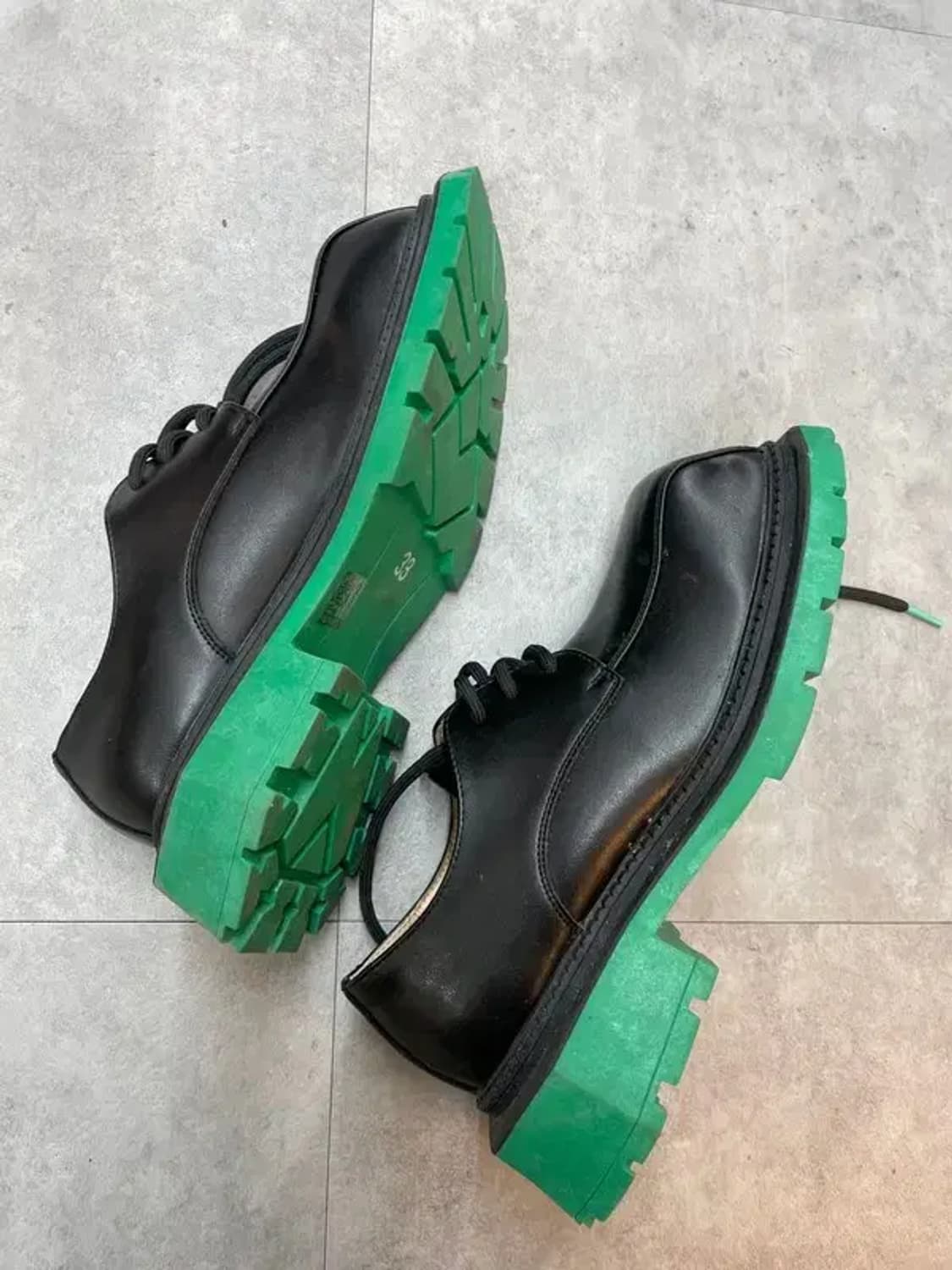 슬립온 펑크룩 신발 스퀘어 플랫폼 둥근 더비슈즈 상품이미지3