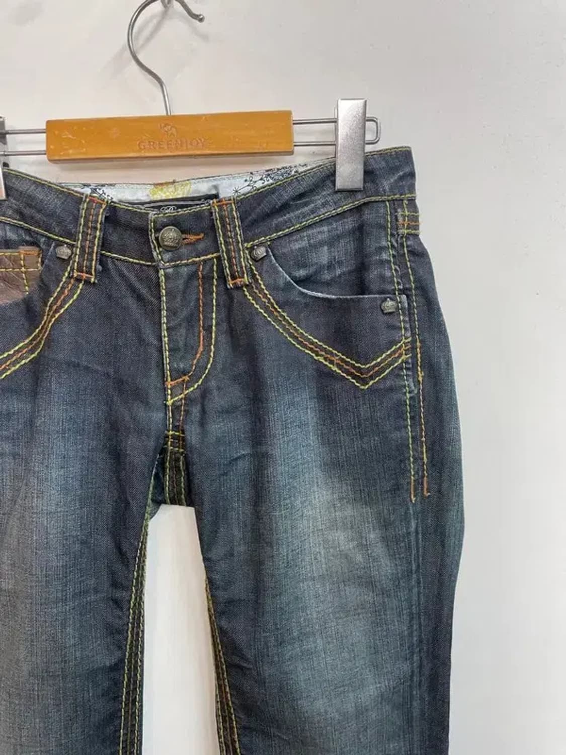 25 SOVAGE 여자 빈티지 로우라이즈 부츠컷 데님 팬츠 상품이미지4