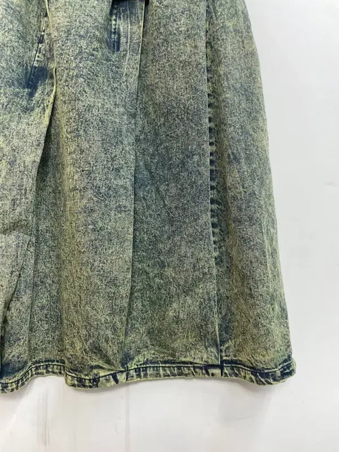 프리 새상품 여자 빈티지 워싱 에이라인 데님 롱 스커트 상품이미지3