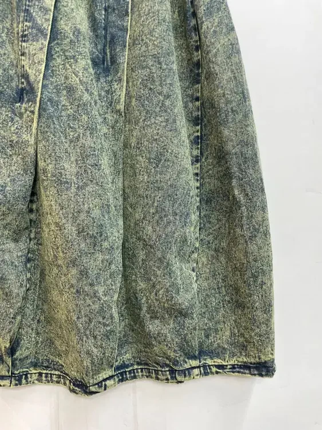 프리 새상품 여자 빈티지 워싱 에이라인 데님 롱 스커트 상품이미지8