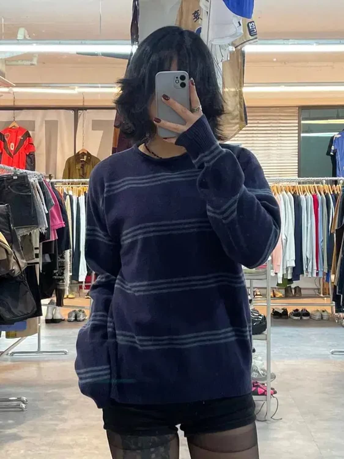 스몰 폴로 랄프 로렌 스트라이프 니트 스웨터 네이비 상품이미지1