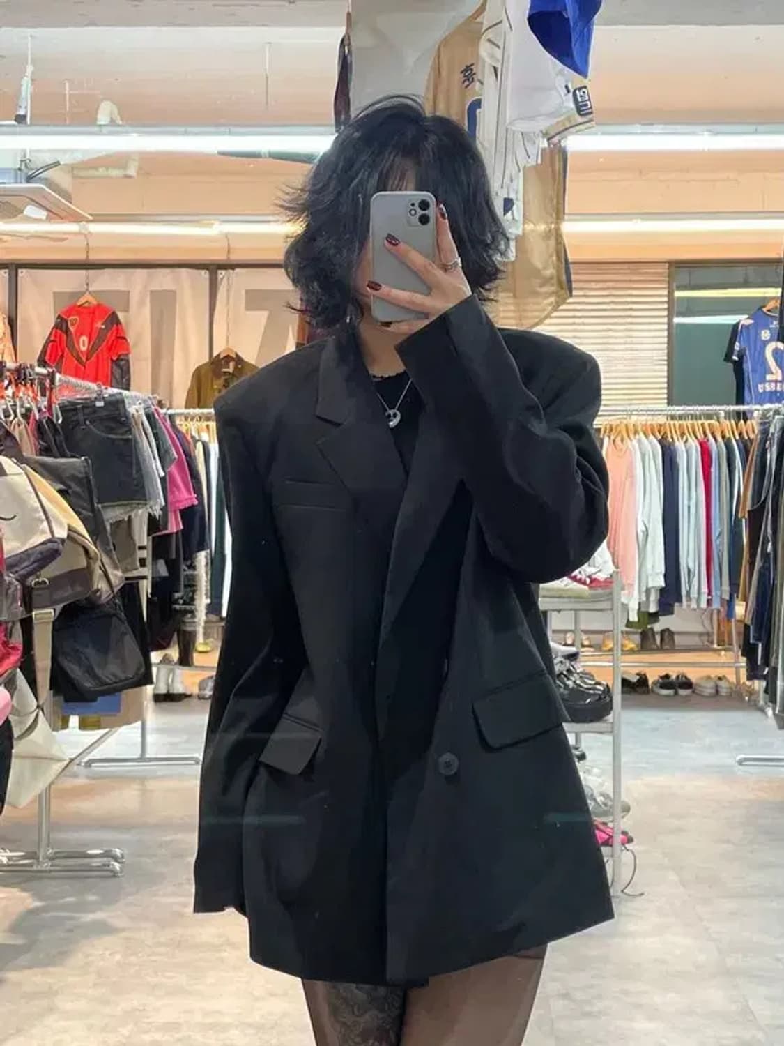 미디움 DBYM 디자인 바이 영민 더블 포켓 블레이져 자켓 블랙 상품이미지1