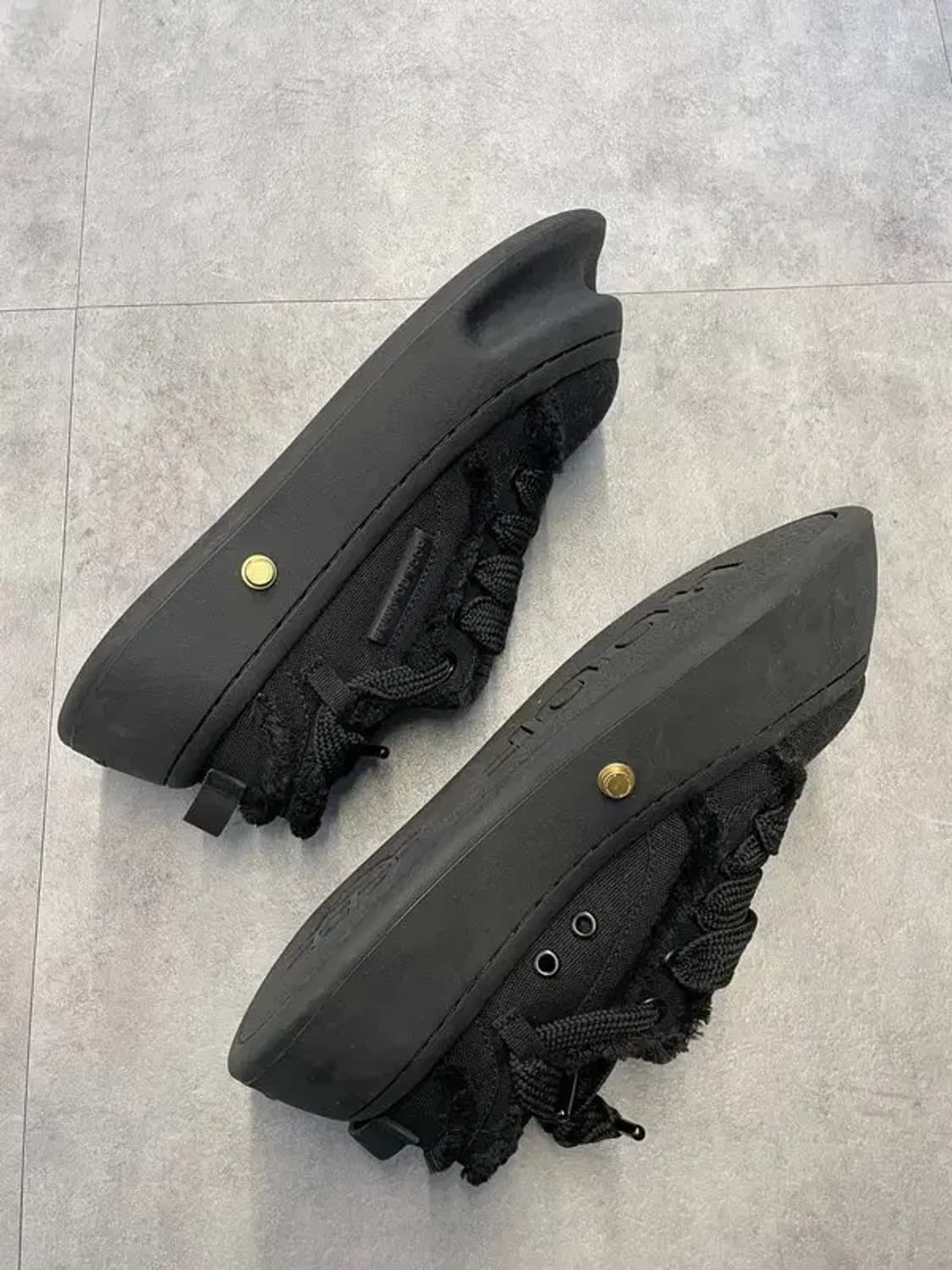 38 미사용 올블랙 hoof 키높이 왕굽 스니커즈 상품이미지4