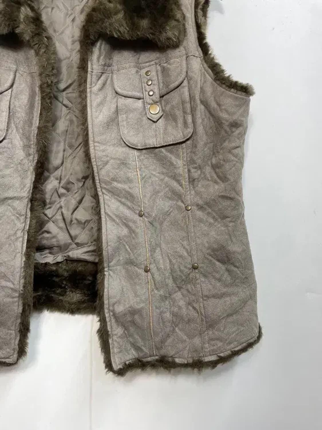 jpn 우먼 아크릴퍼 베스트 조끼 베스트 상품이미지3